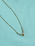 DC1808 anti tarnish pearl gold boll heart 18inches adjustable Daily Wear chains
