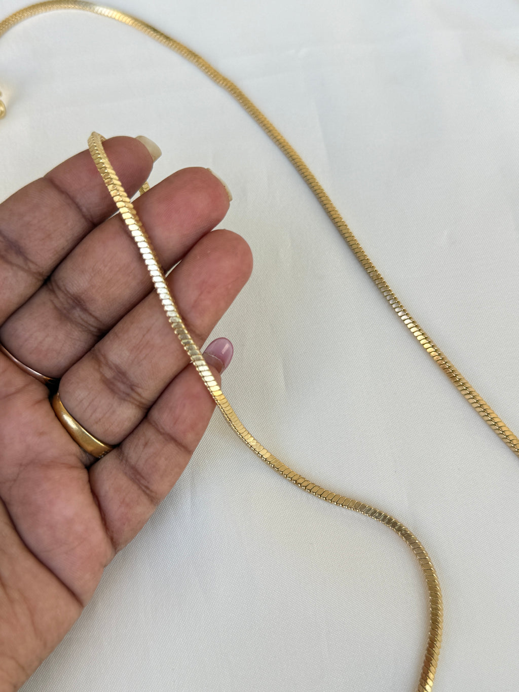 Tc001 Plain unpolished panchaloham mangalsutra thali chain 26 inches