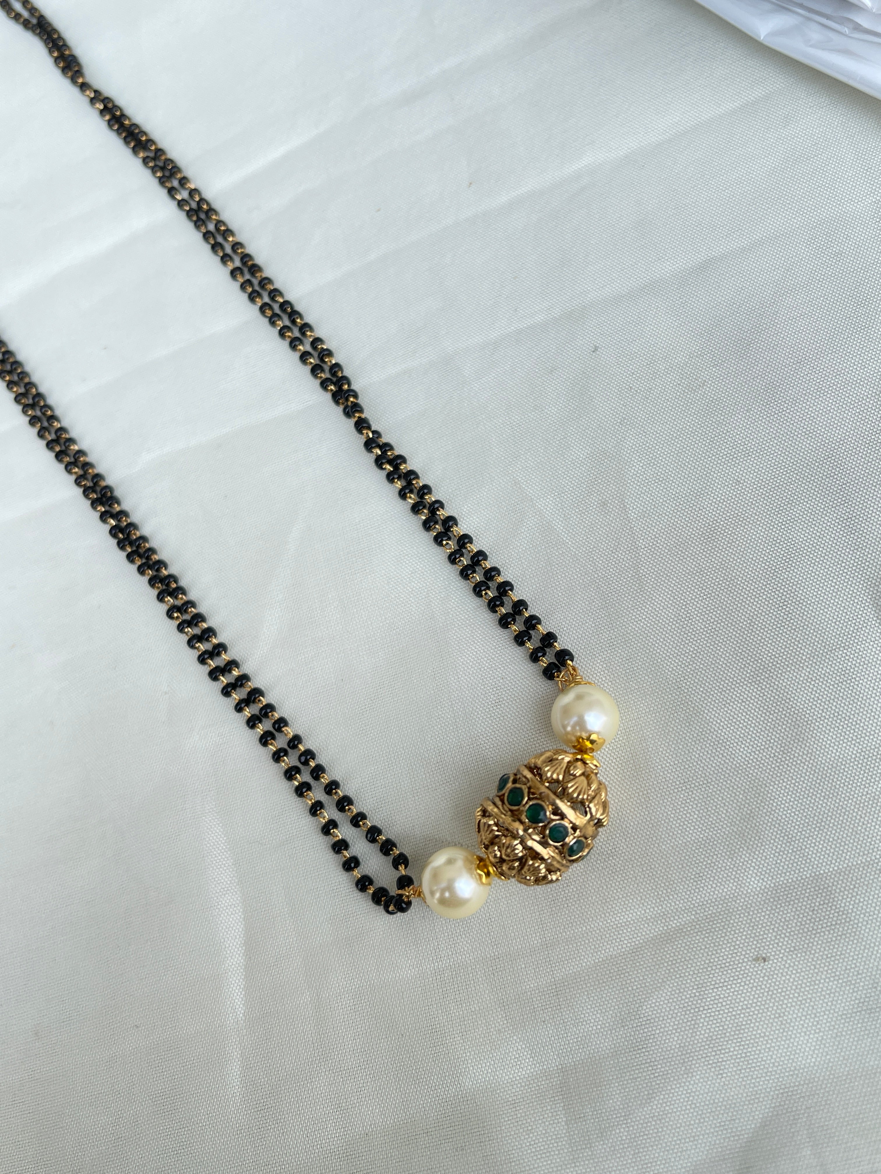 2 lines short nakshi ball blackbeads