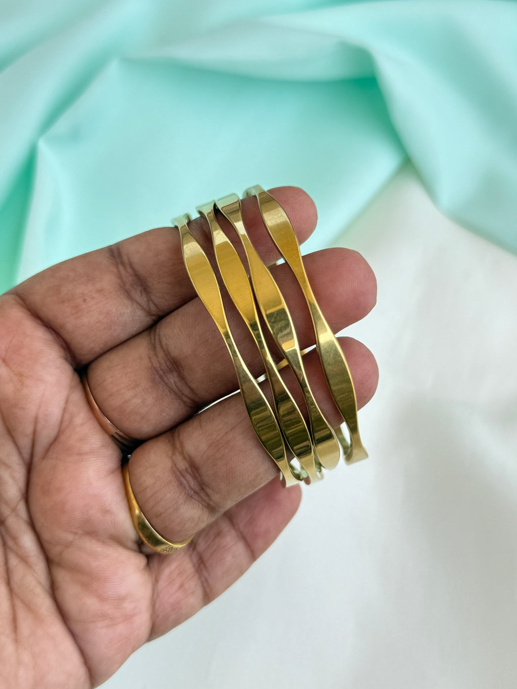 Ab575 anti tarnish plain bangles