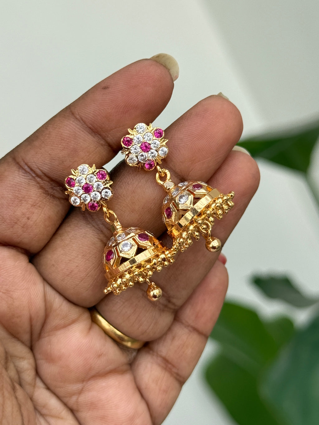 Ph096 panchaloham back screw small butta Earrings