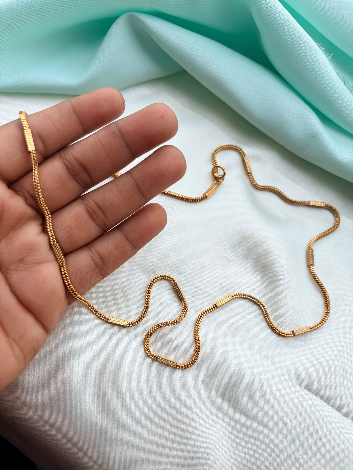 Panchaloham  polished thali chain  24 inches Tc636