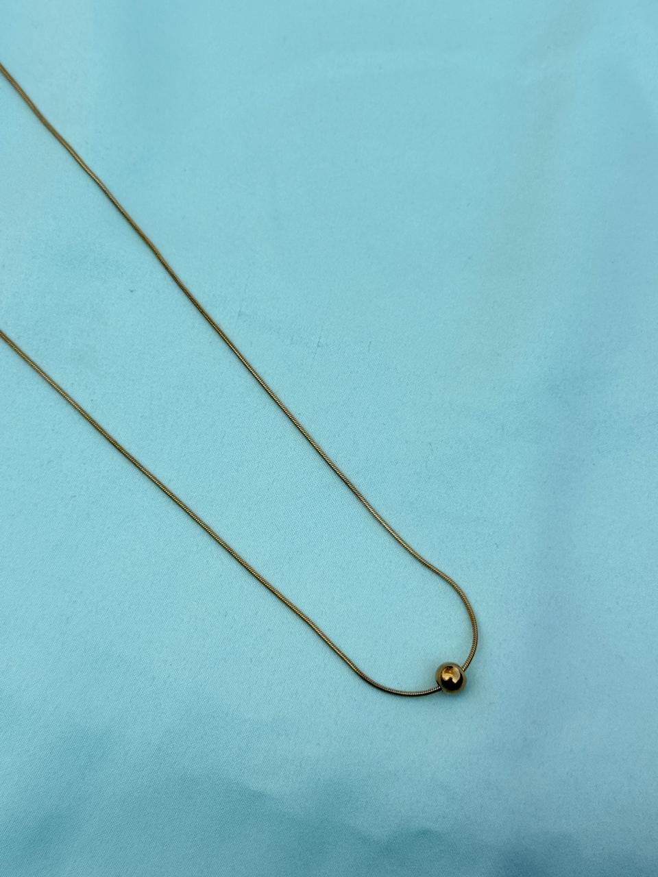 Dc045 anti tarnish single line ball 18inches adjustable daily wear chain