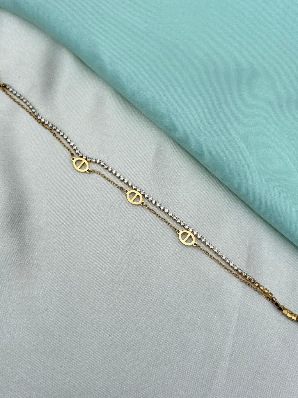 Ab604 anti tarnish 6.5inches 2:4 to 2:6 adjustable chain bracelet