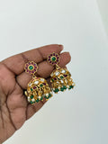 Er5058 kundan kemp butta earrings