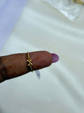 RG063 anti tarnish bow finger ring