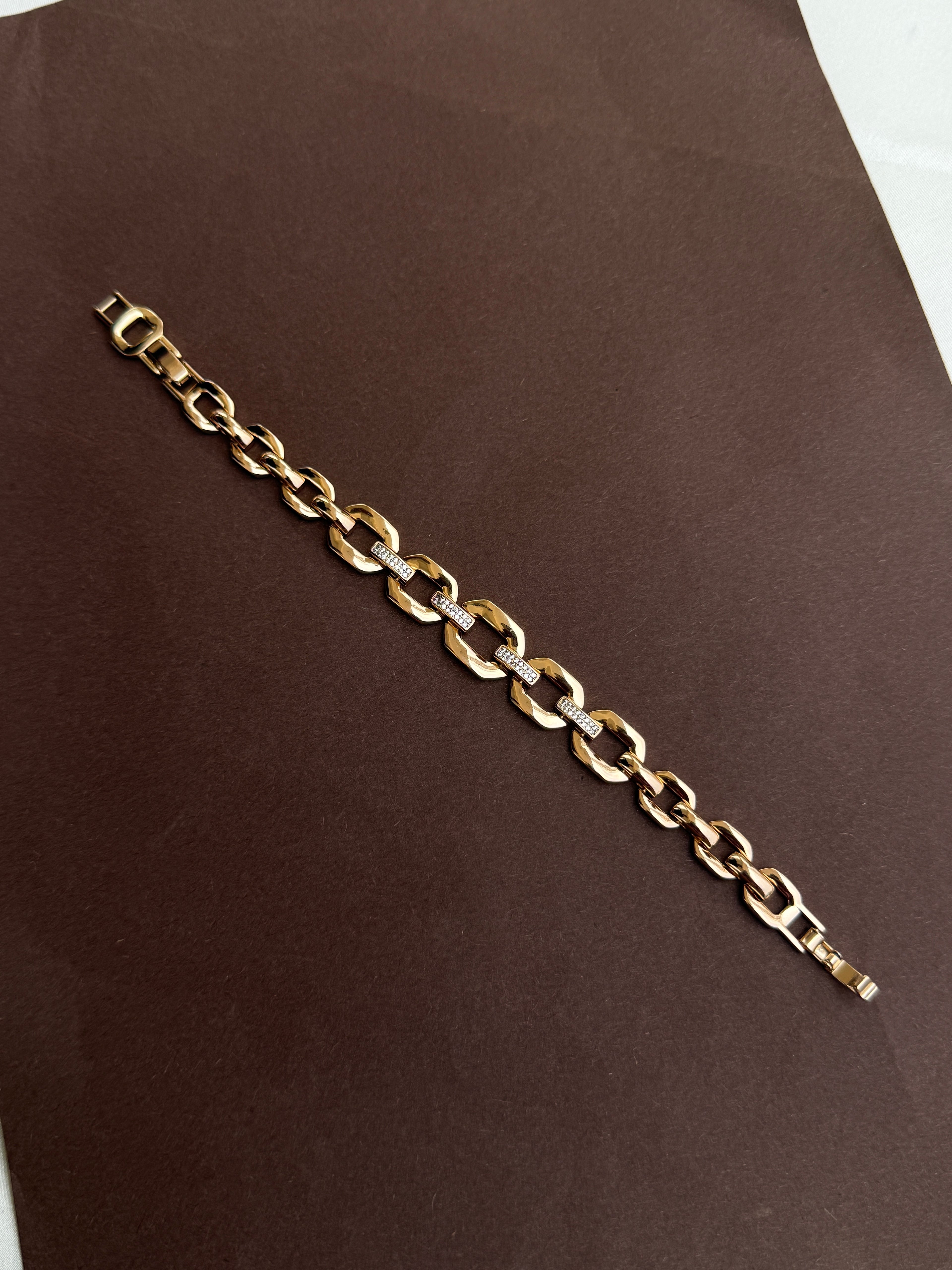 Mn016 anti tarnish rose gold  men’s bracelet