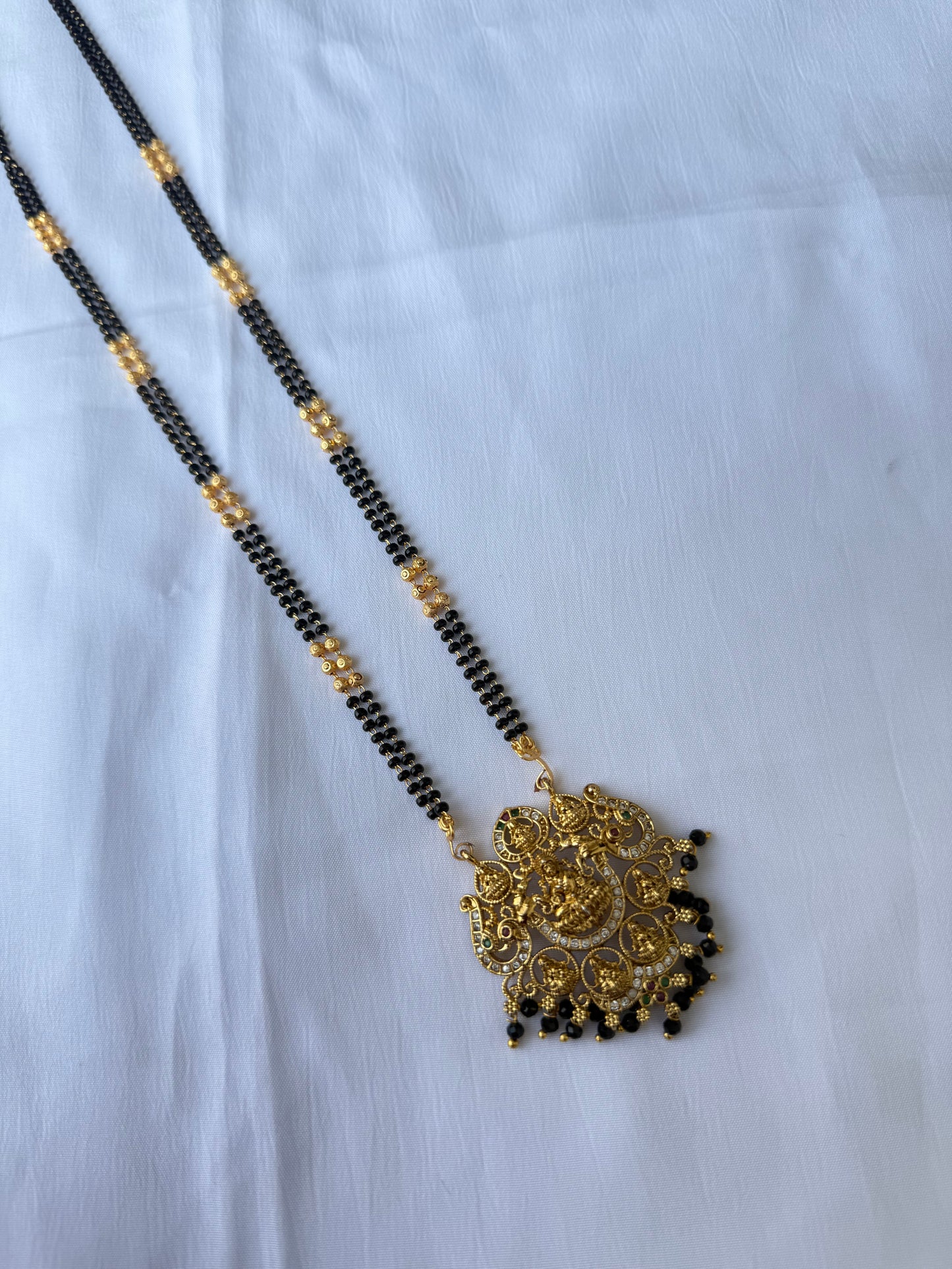 2 lines 22 inches Lakshmi Devi  Blackbeads bb0013