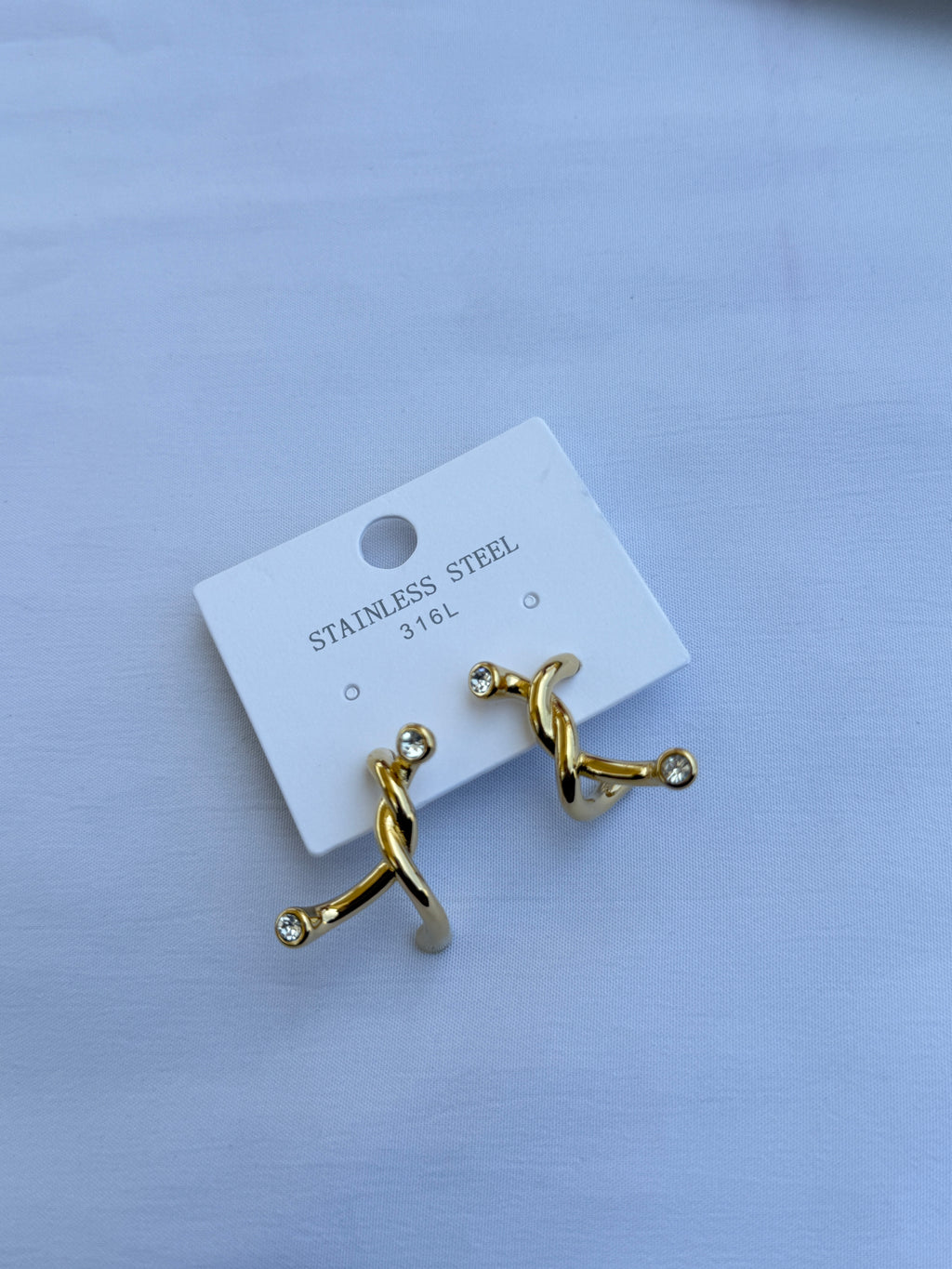 Er021 spiral Anti tarnish western earrings