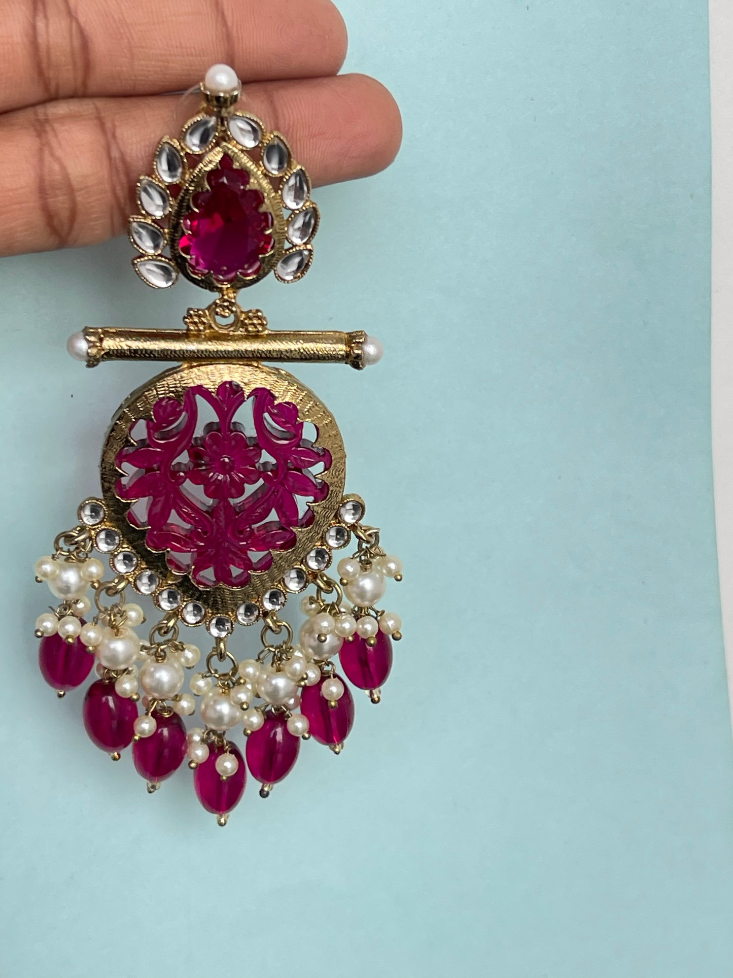 Lightweight Meenakari danglers in 9 colors