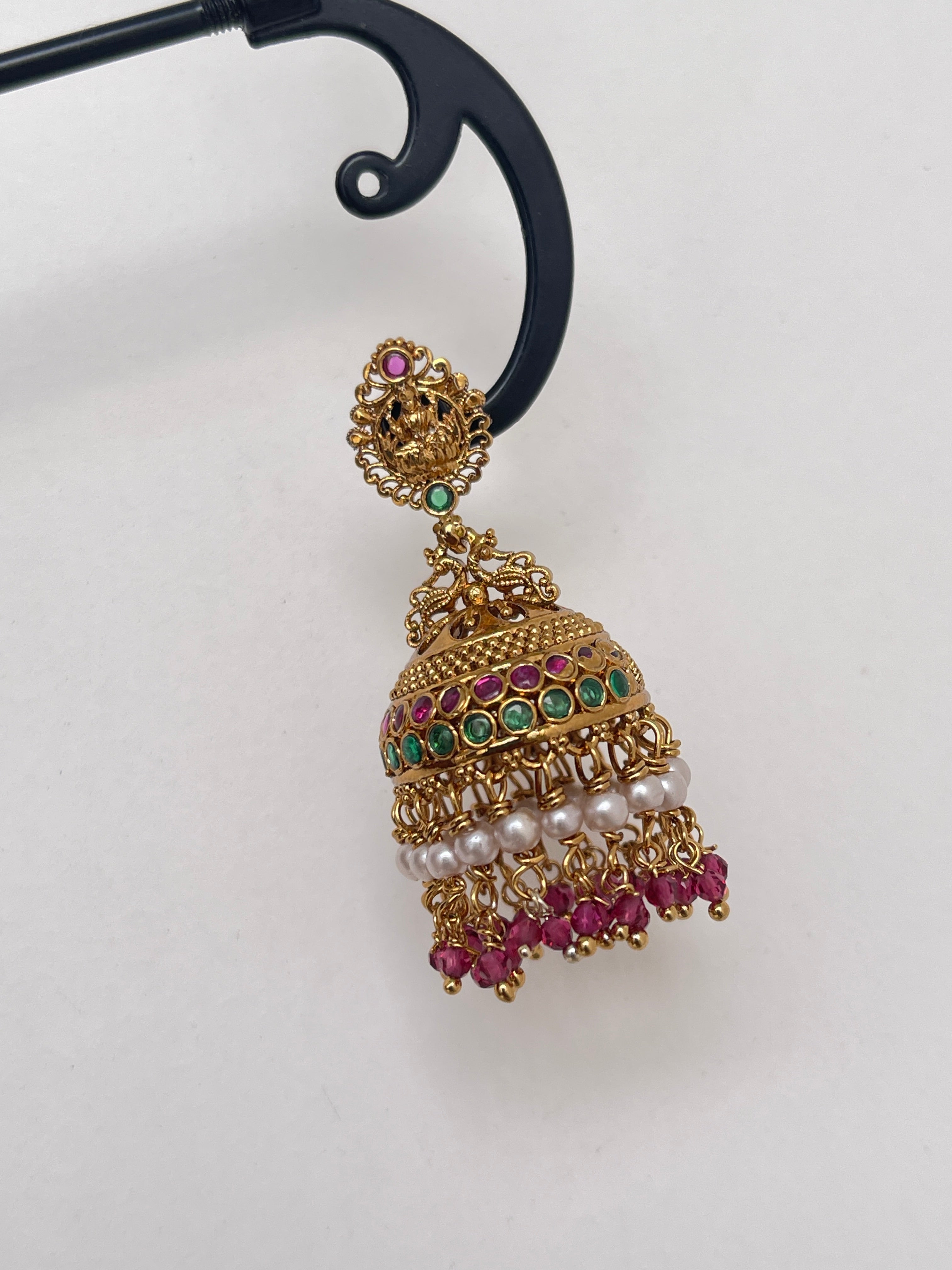Lakshmi Devi multi butta earrings
