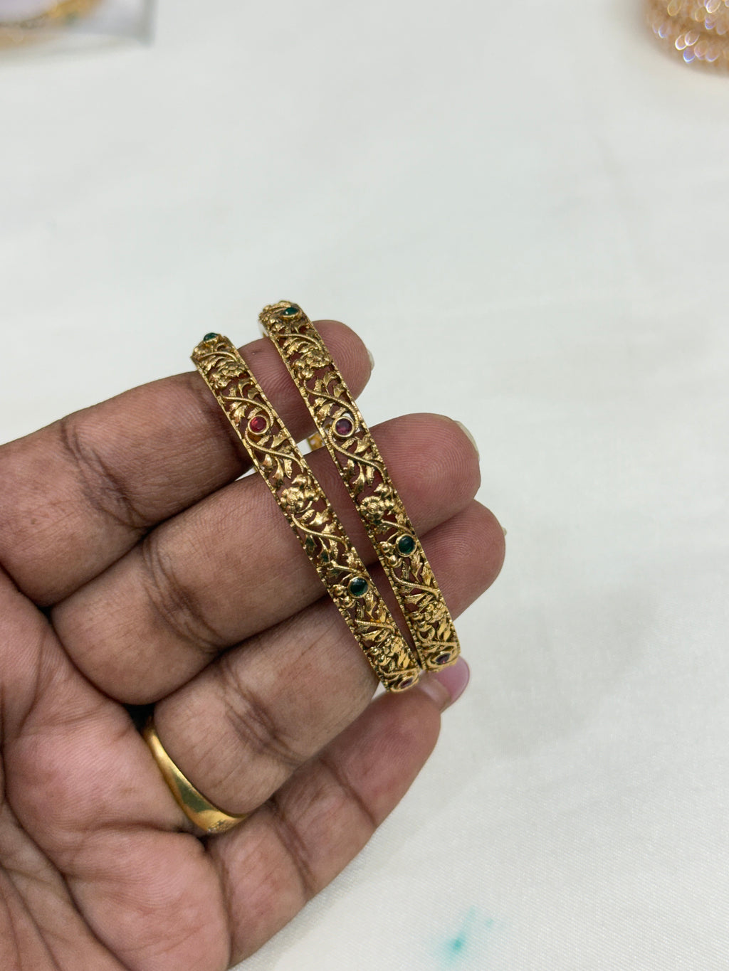 Kd010  kids micro gold bangles