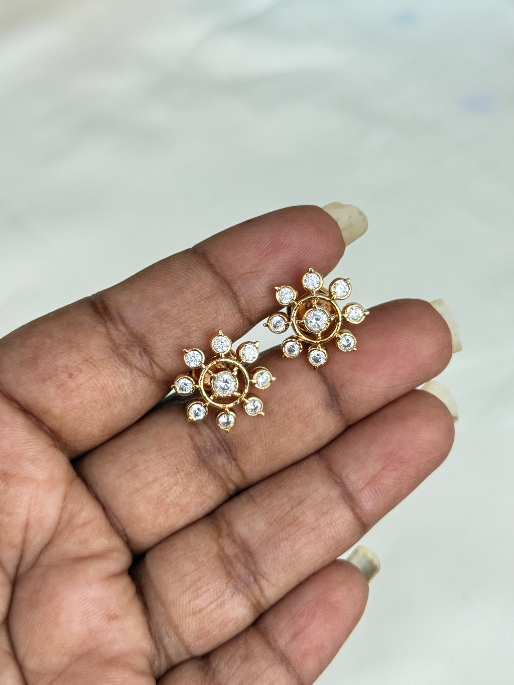 Ph091 9 stone panchaloham studs