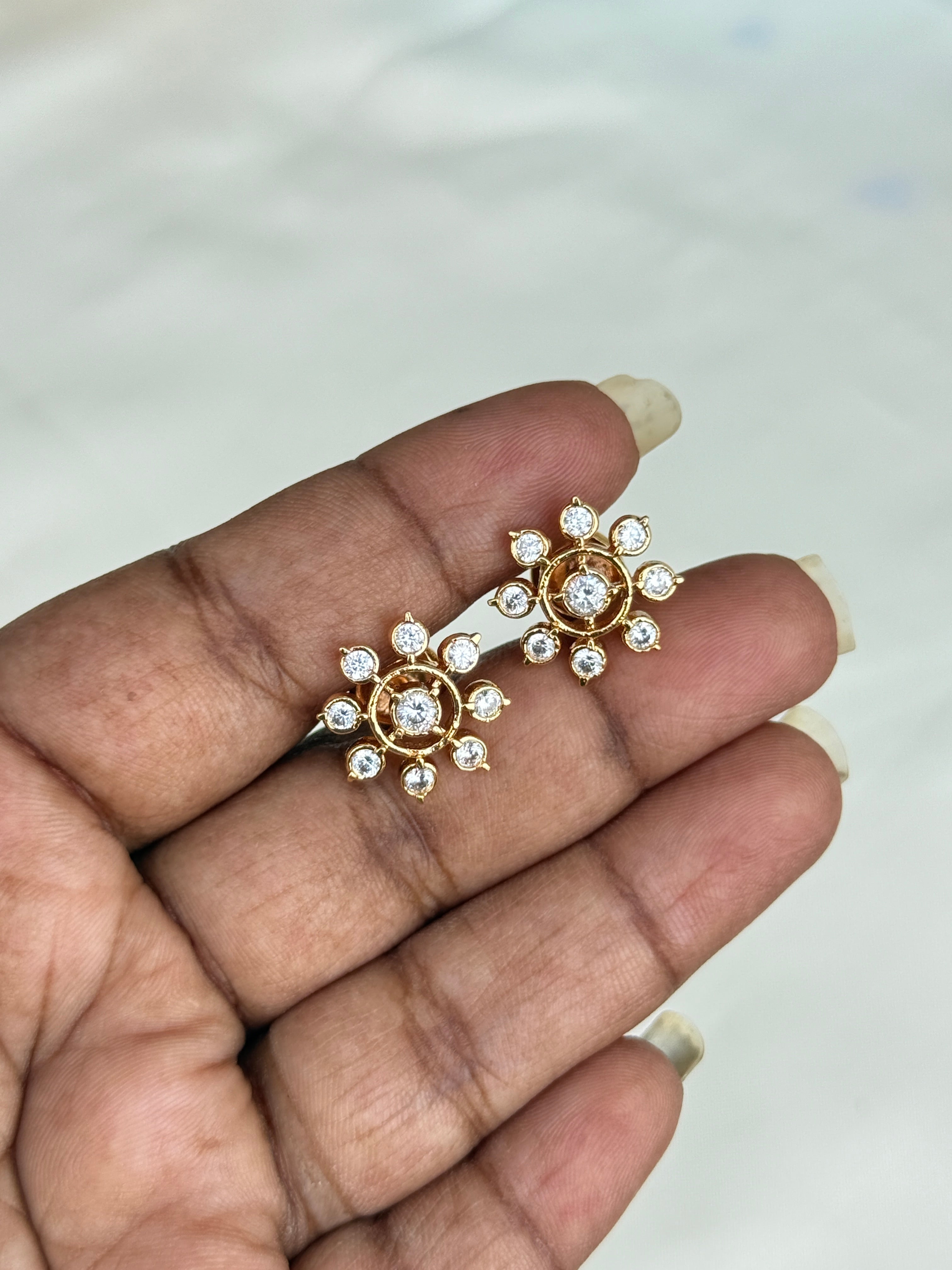 Ph091 9 stone panchaloham studs