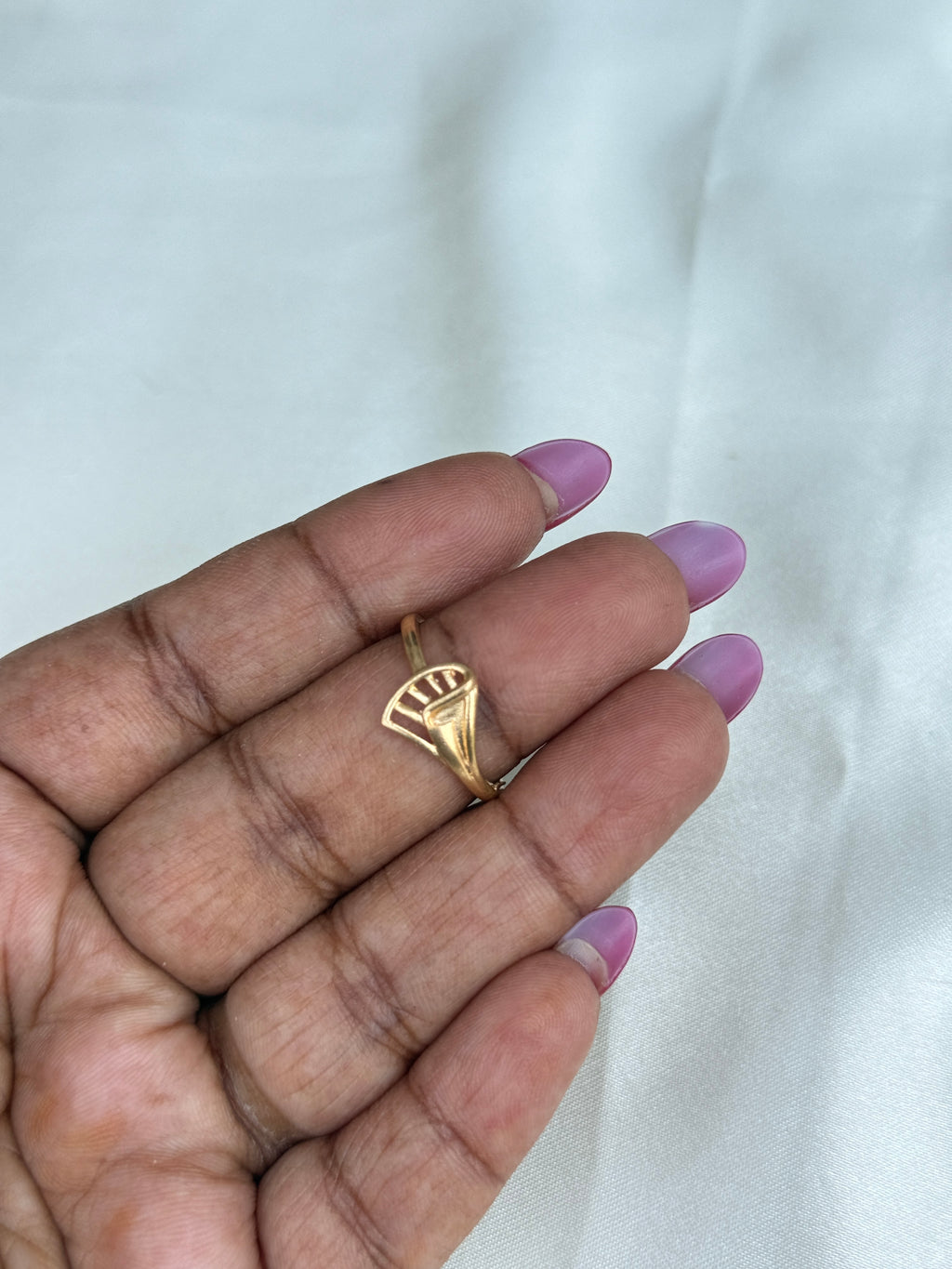 Rg095 panchaloham unpolished gold finger ring
