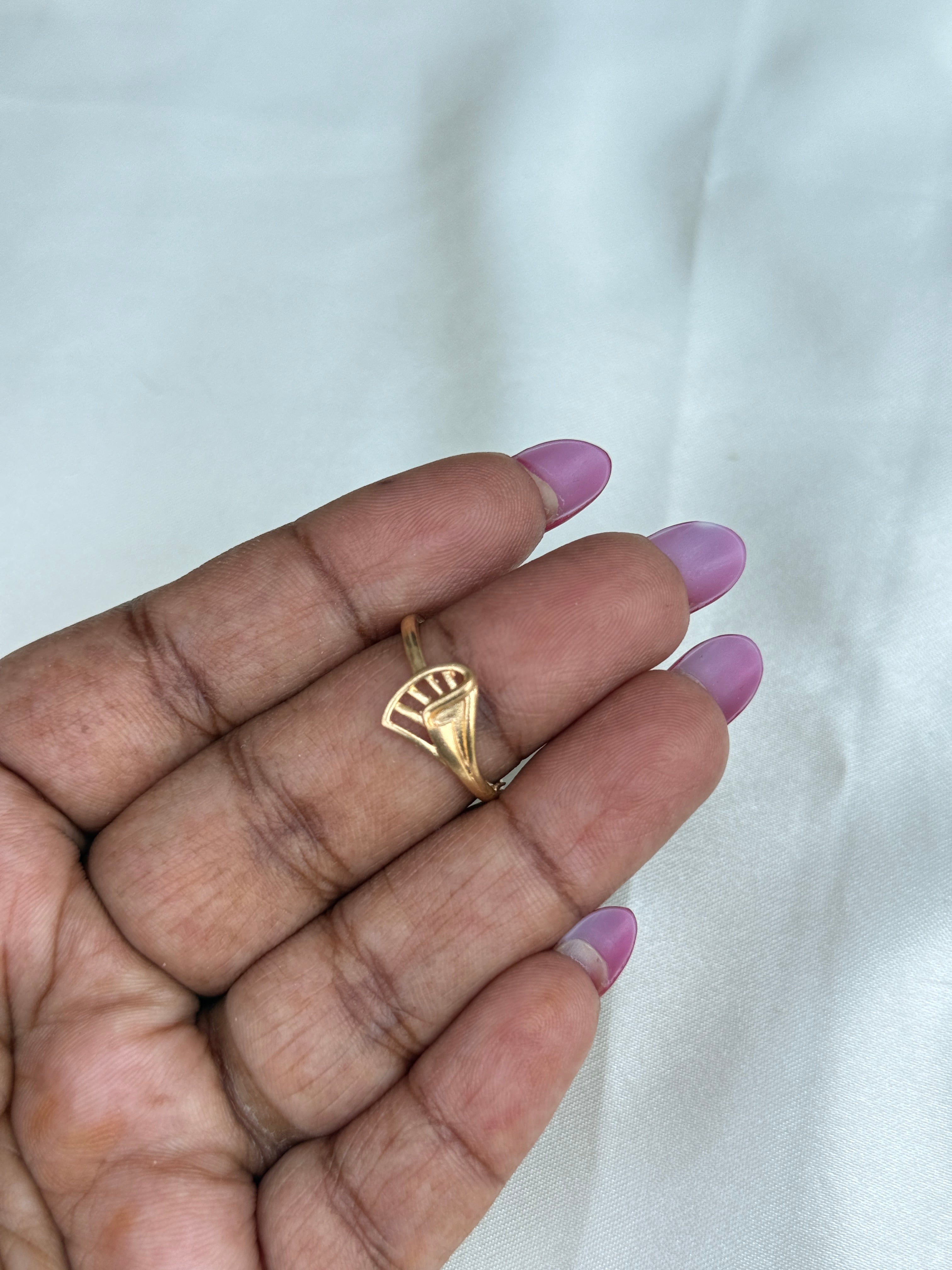 Rg095 panchaloham unpolished gold finger ring