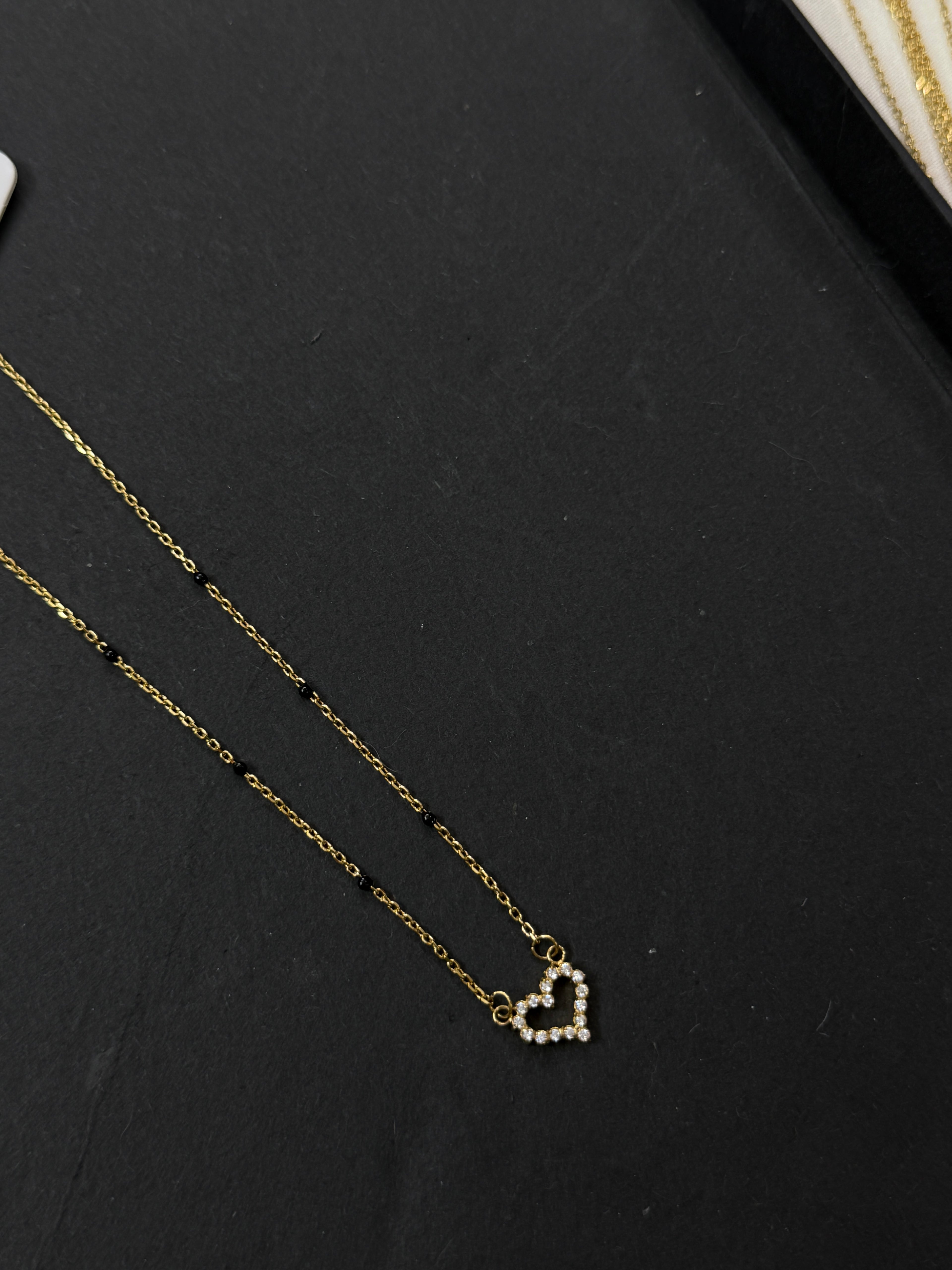 Bb038 heart Anti tarnish blackbeads