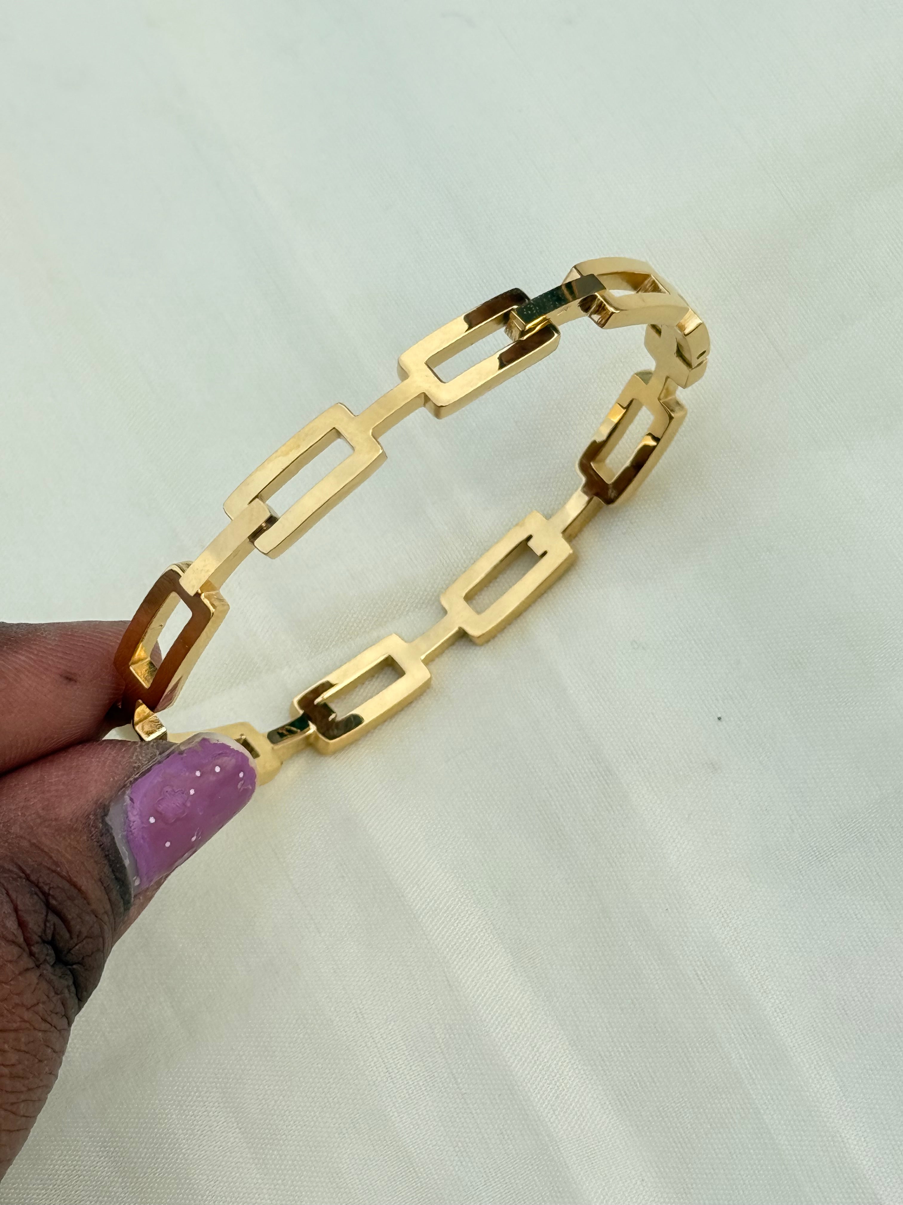 Ab003 10 rectangle anti-tarnish bracelets