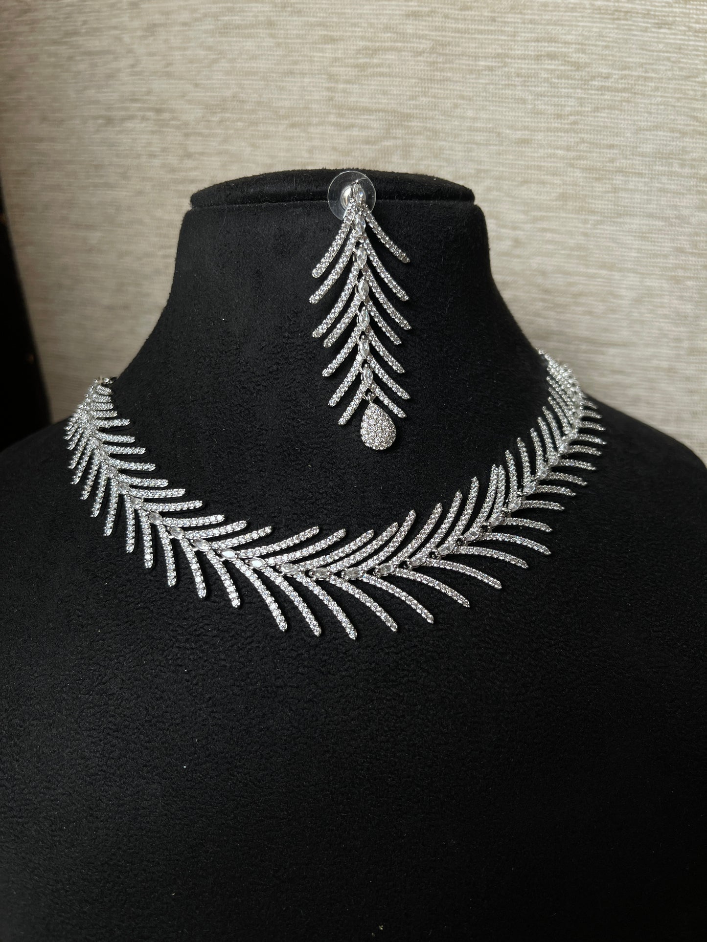 Diamond finish neckset with Earrings