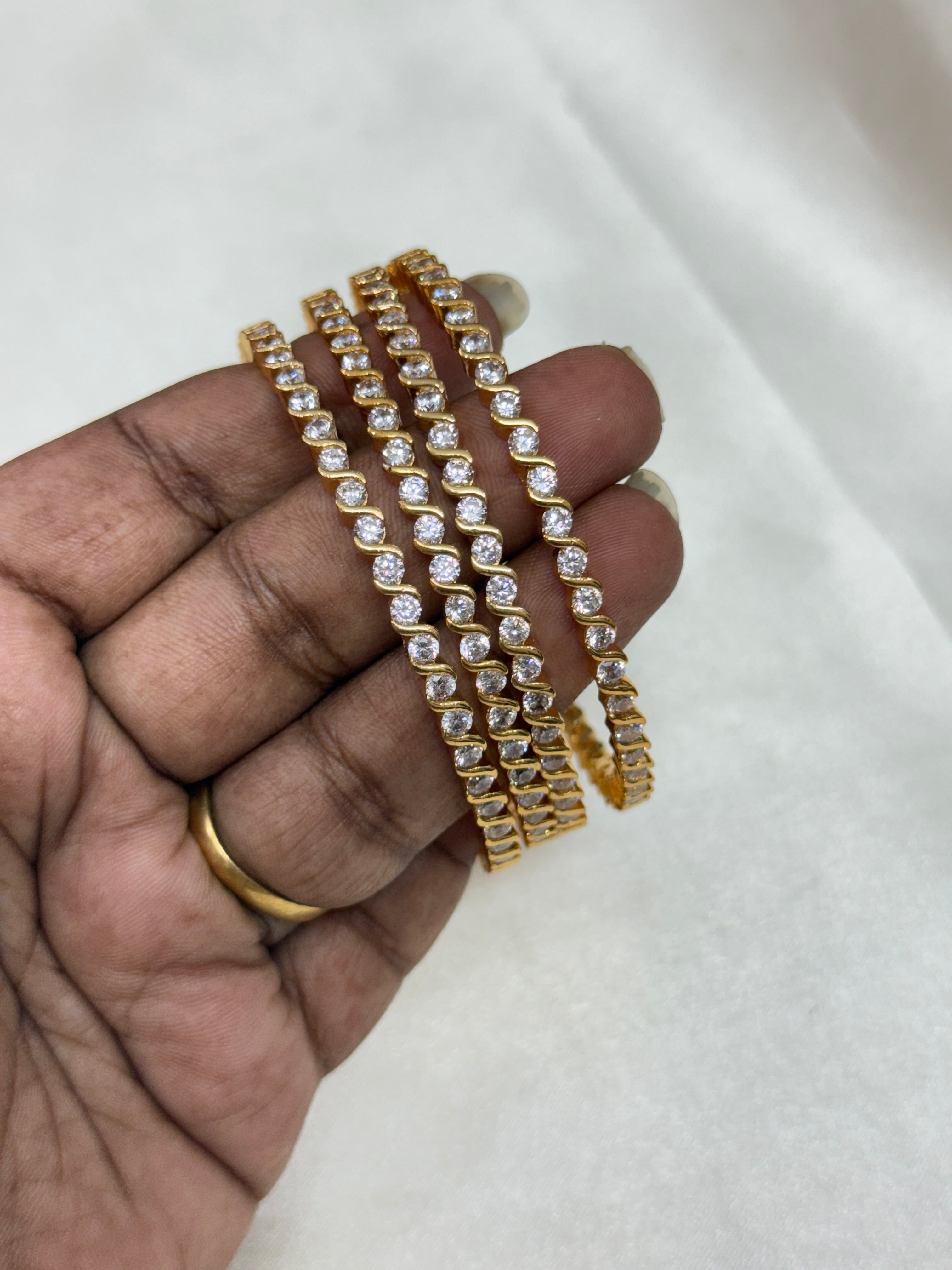 Sb112 diamond replica bangles