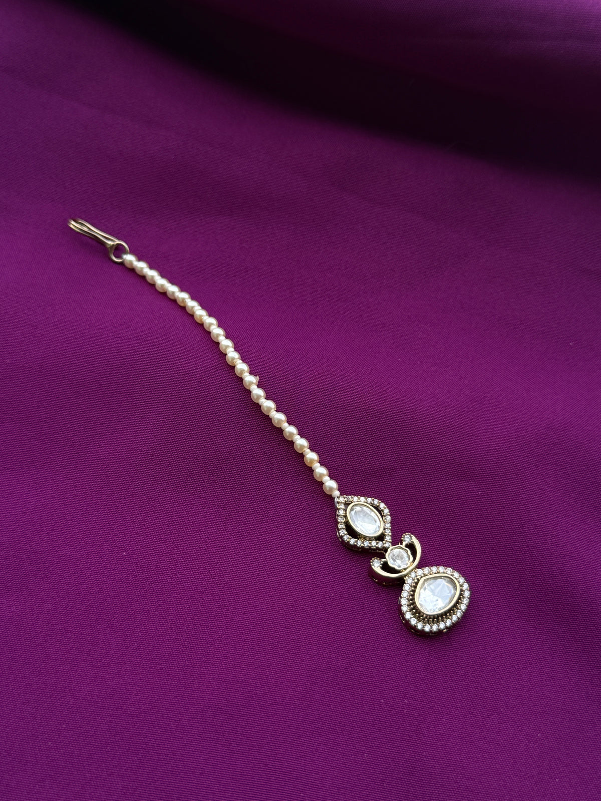 Moissanite pendant pearls tikka tk803