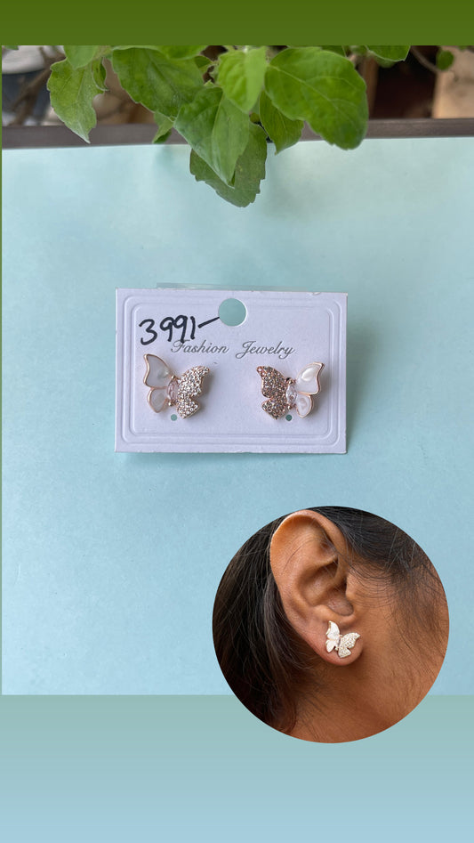 Butterfly studs in 2 colors