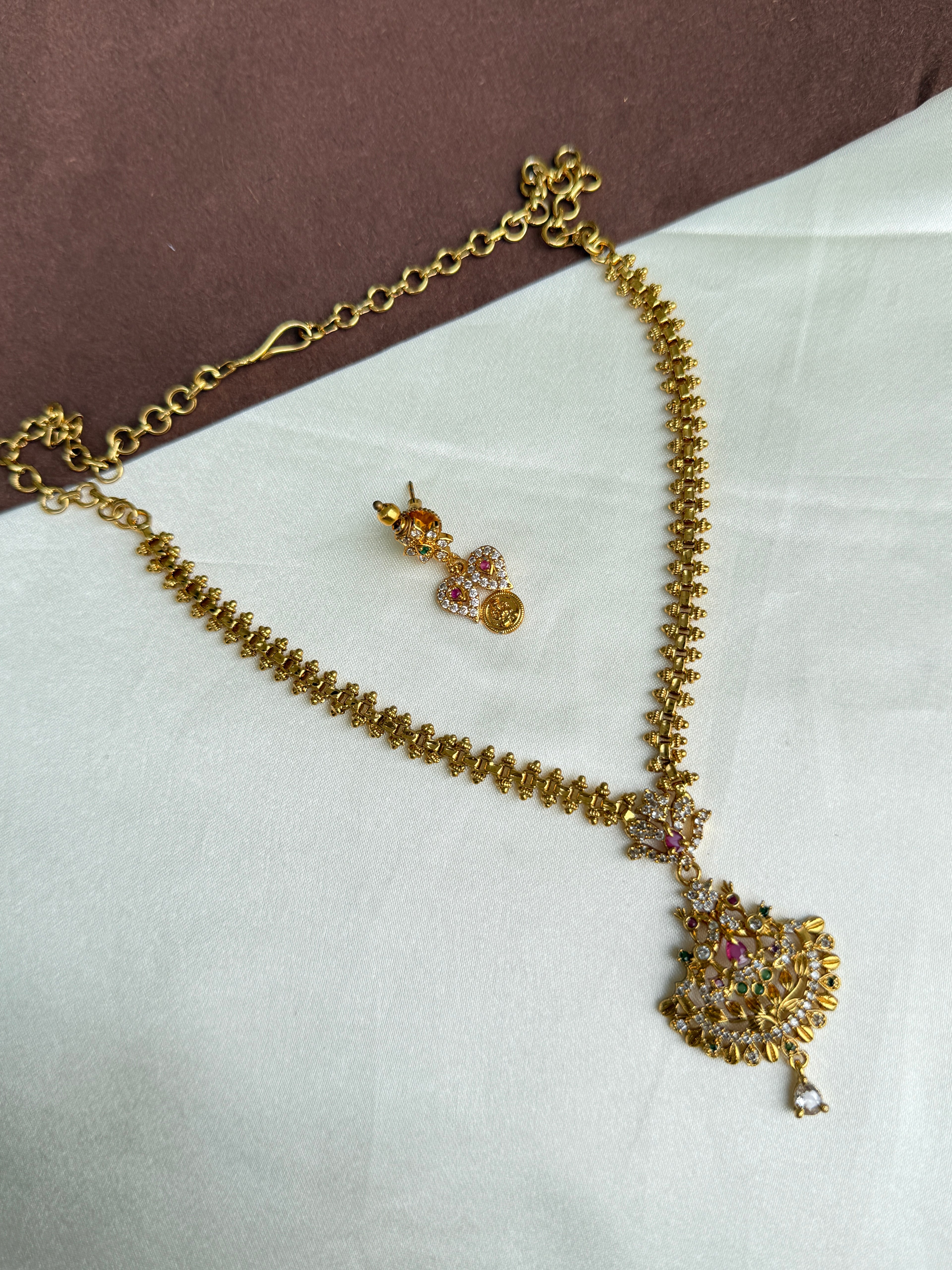 Ns292 multi plain neckset with earrings suits for kids and adults