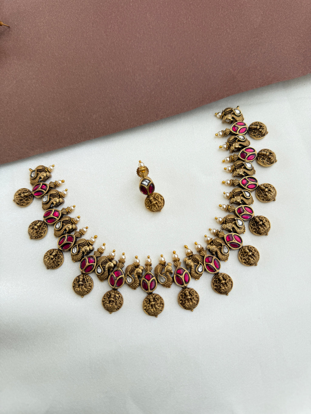 Ns351 nakshi jadau Kundan neckset
