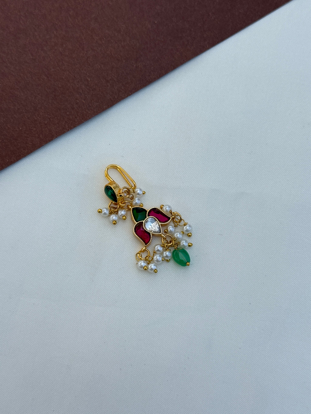 Tk701 jadau kundan lotus tikka