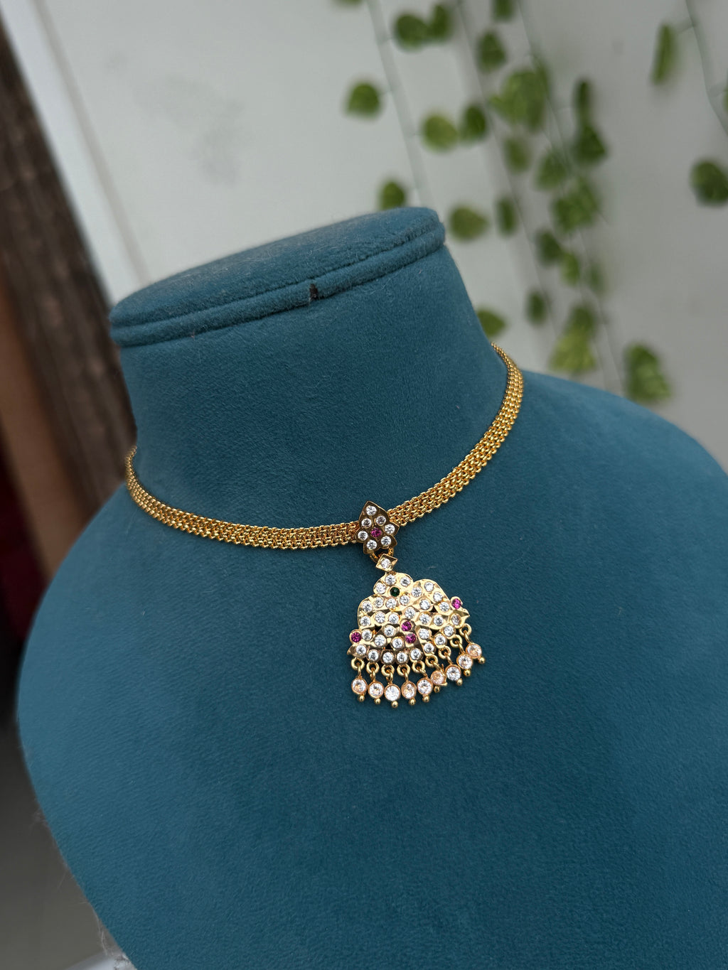 Ph401 Panchaloham polished nano thread multi neckset