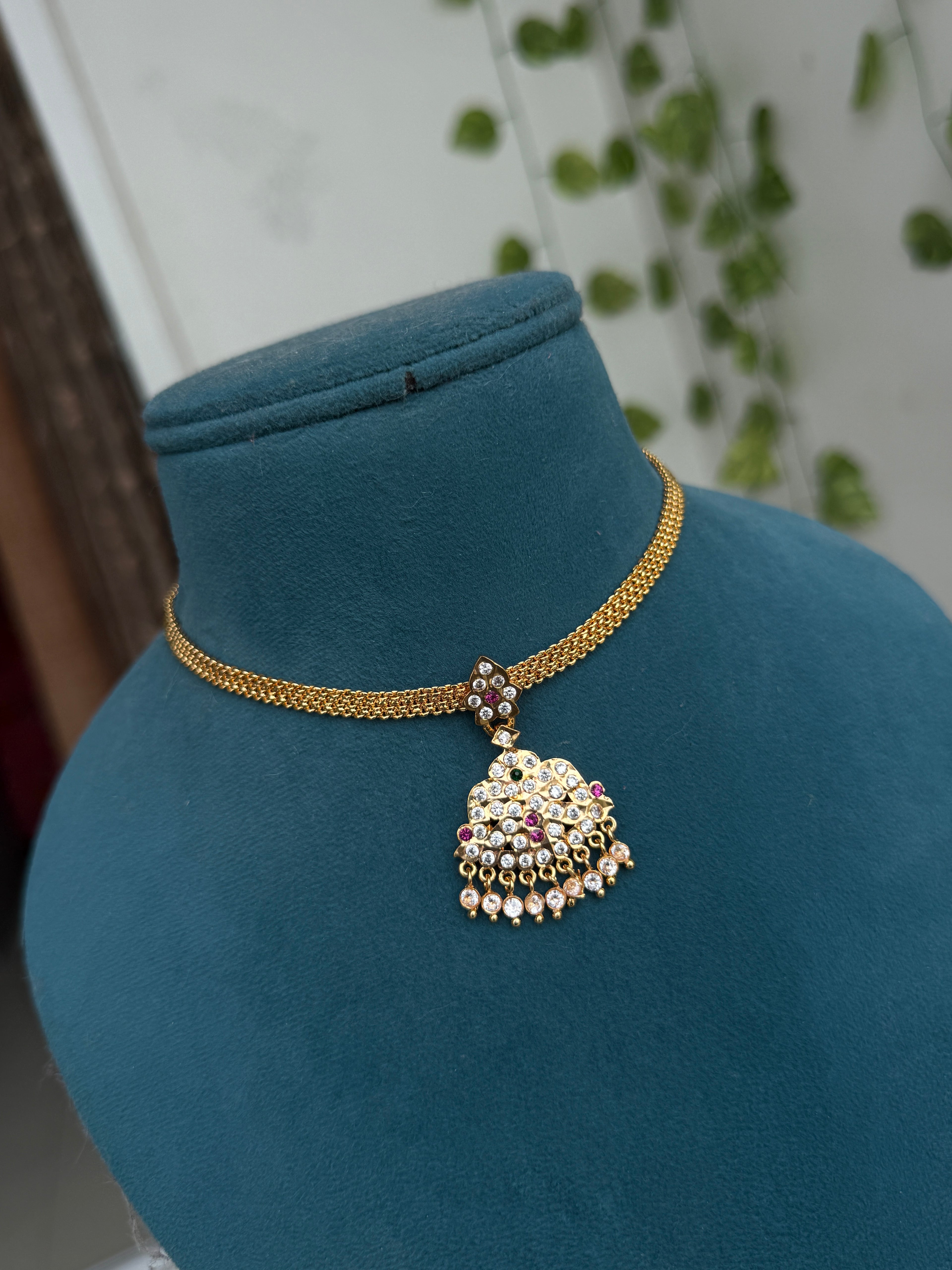 Ph401 Panchaloham polished nano thread multi neckset
