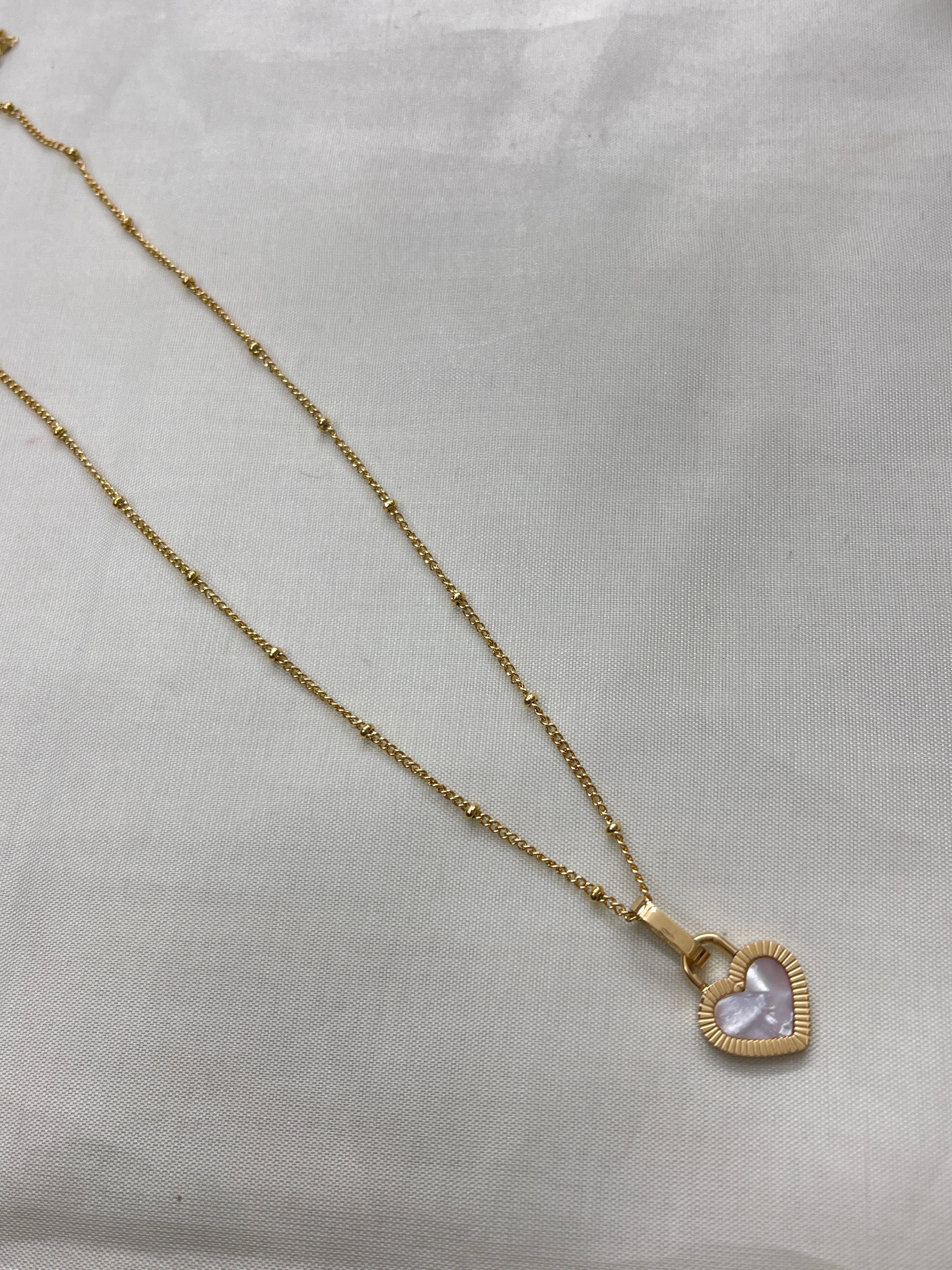 White heart neckline