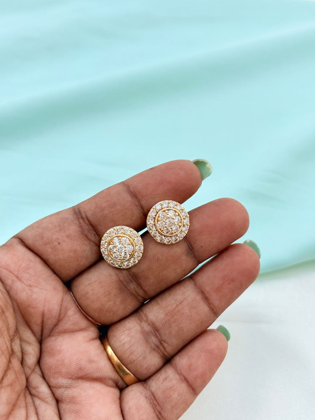 Flower diamond back screw studs st193