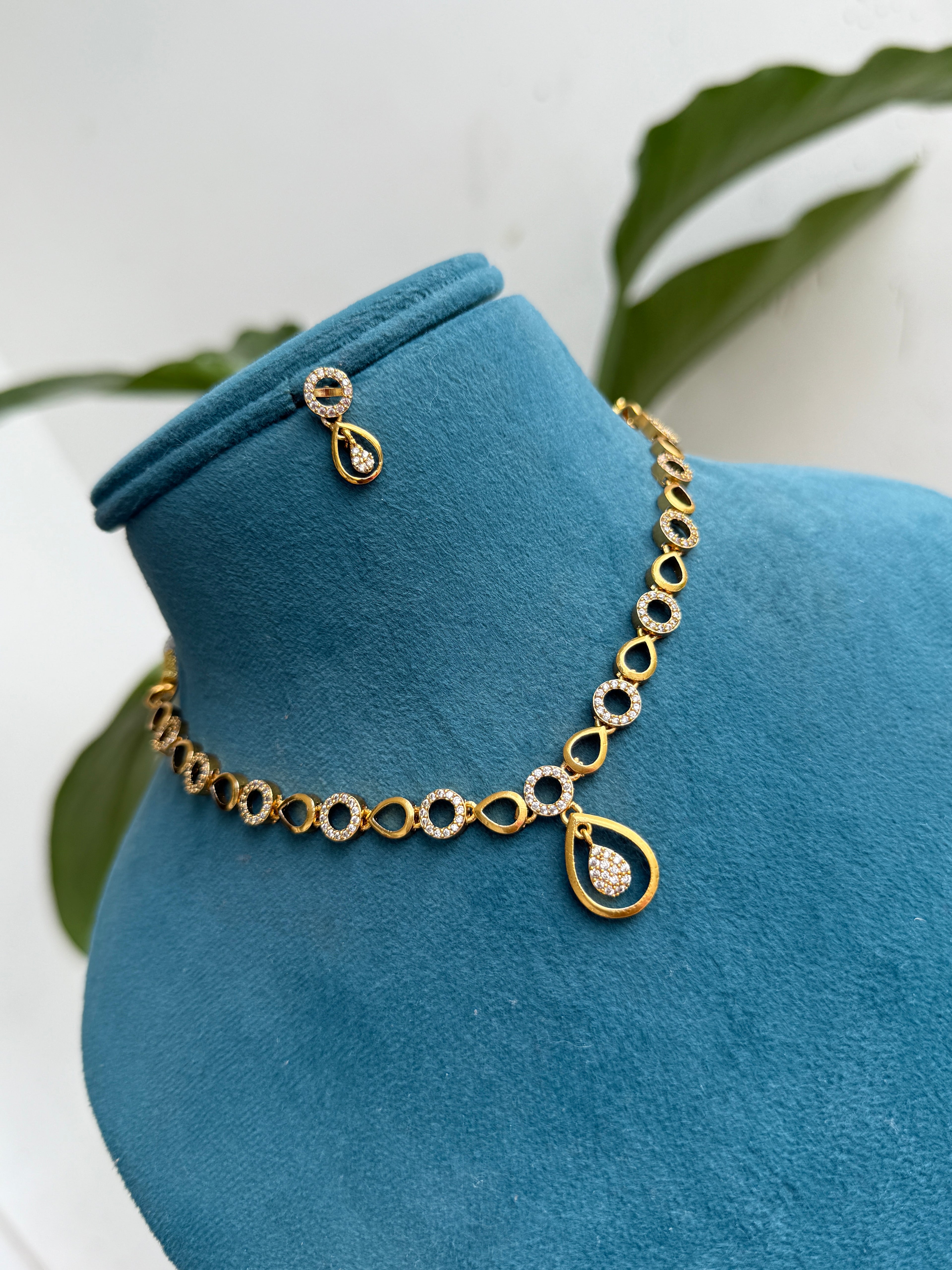 Ns457 simple neckset with earrings