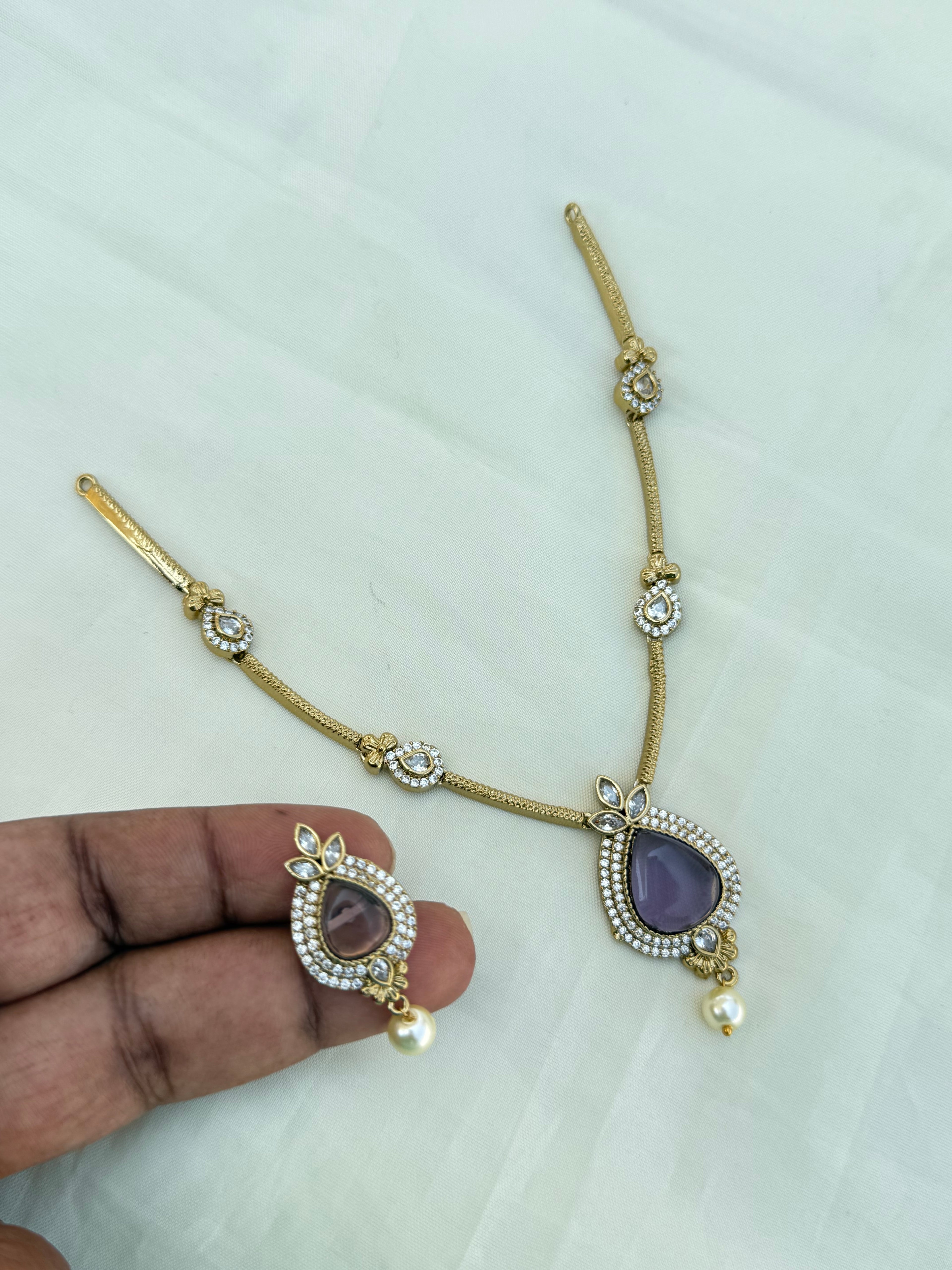 Ns0016 simple western Neckset with earrings