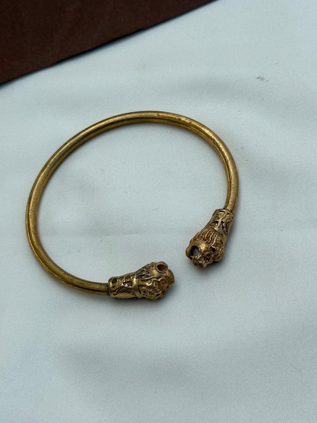 Ph305 panchaloham  unpolished lion kada with adjustable(2-14 size)