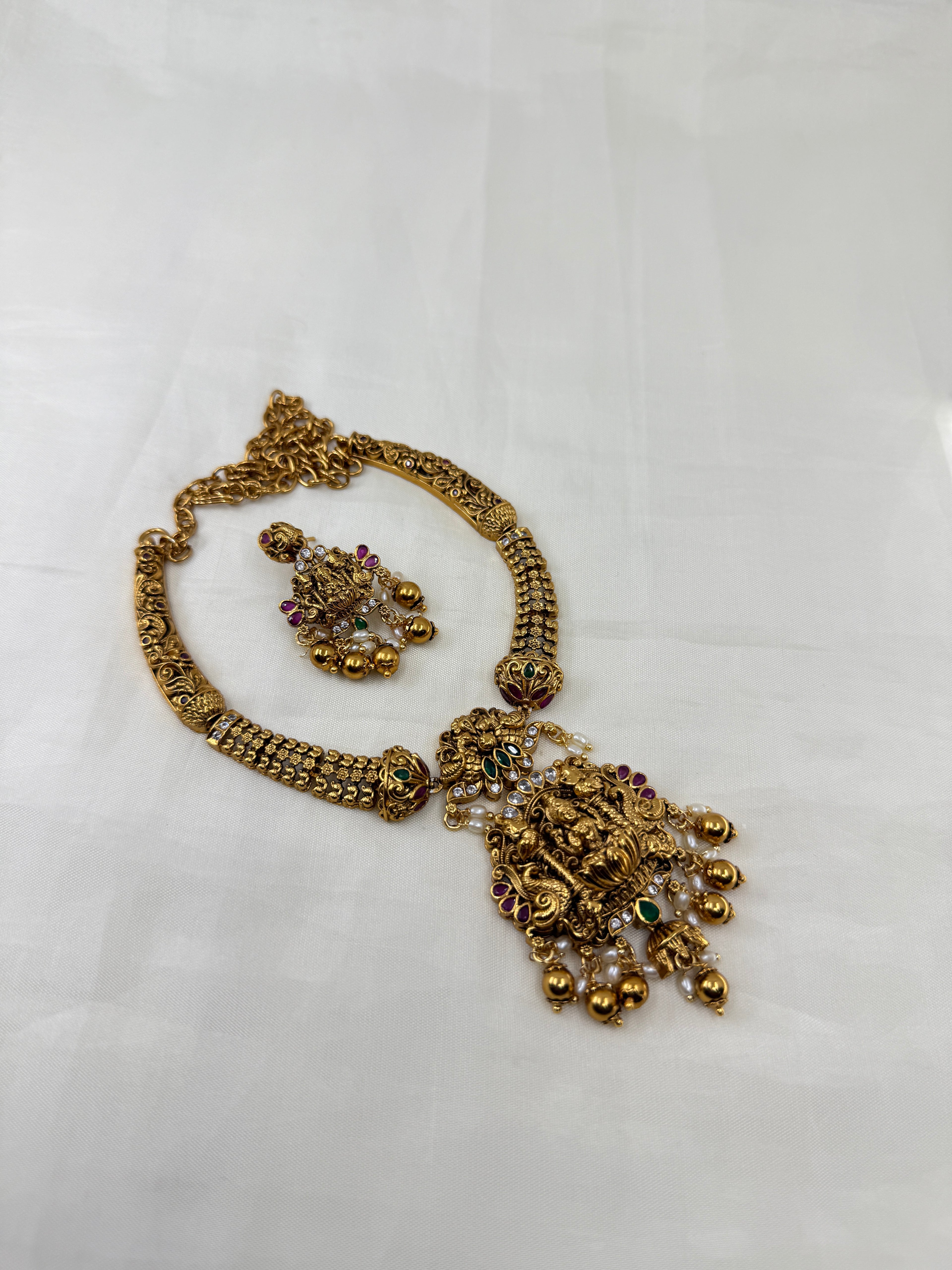 Ns299 Lakshmi Devi nakshi kante neckset