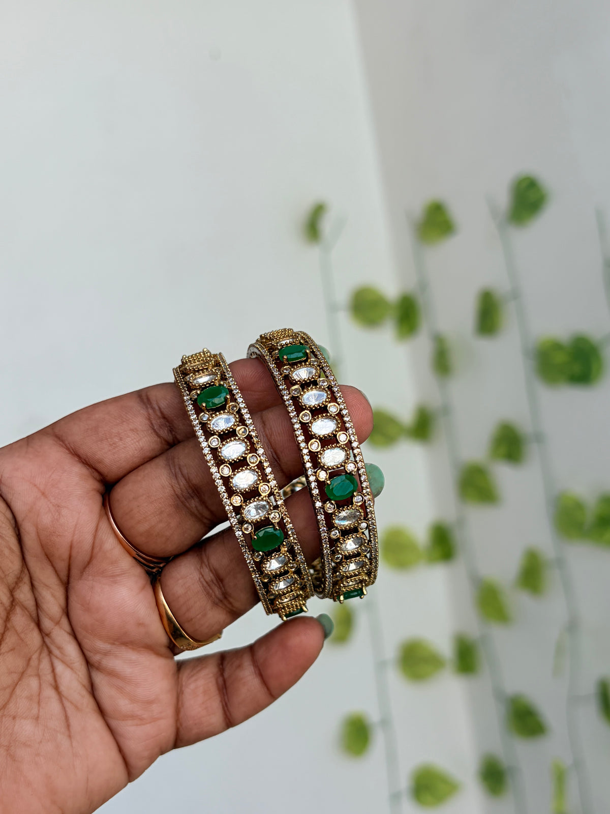 Unique Multi stone party wear bangles sb663