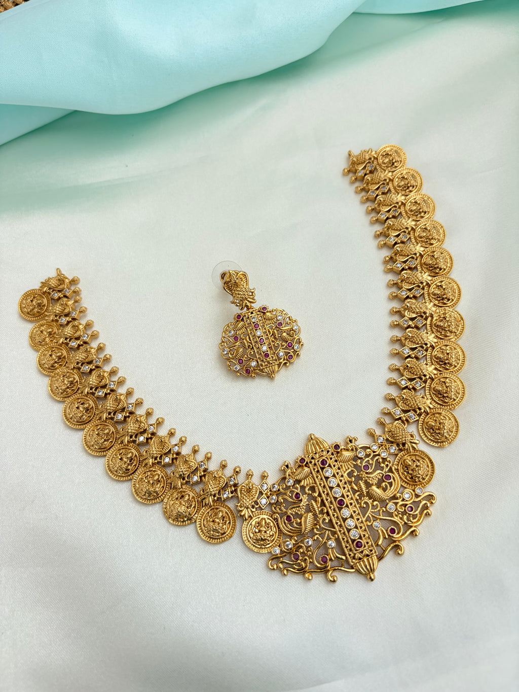Lakshmidevi Kasulu Neckset with Earrings Ns904