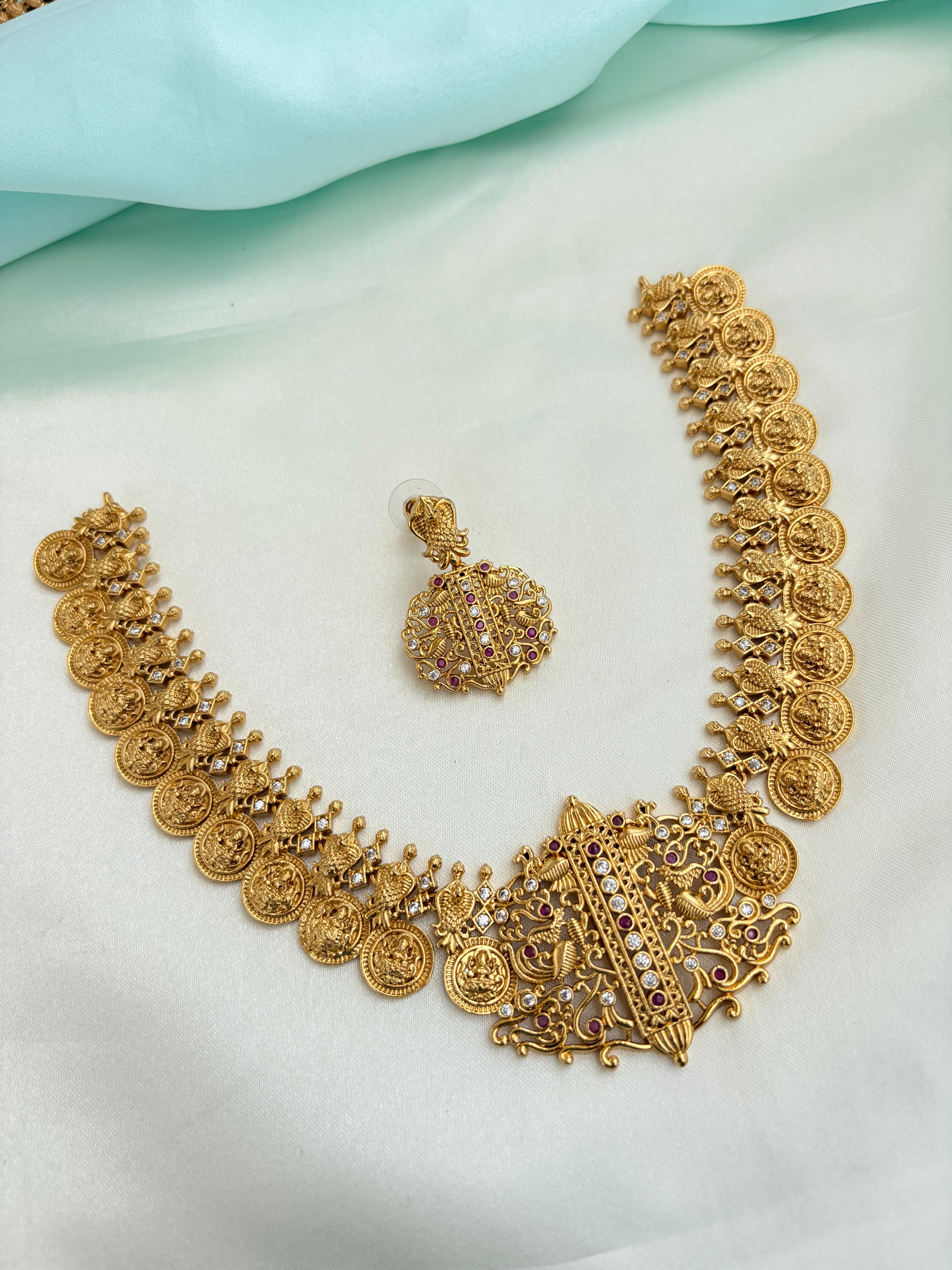 Lakshmidevi Kasulu Neckset with Earrings Ns904