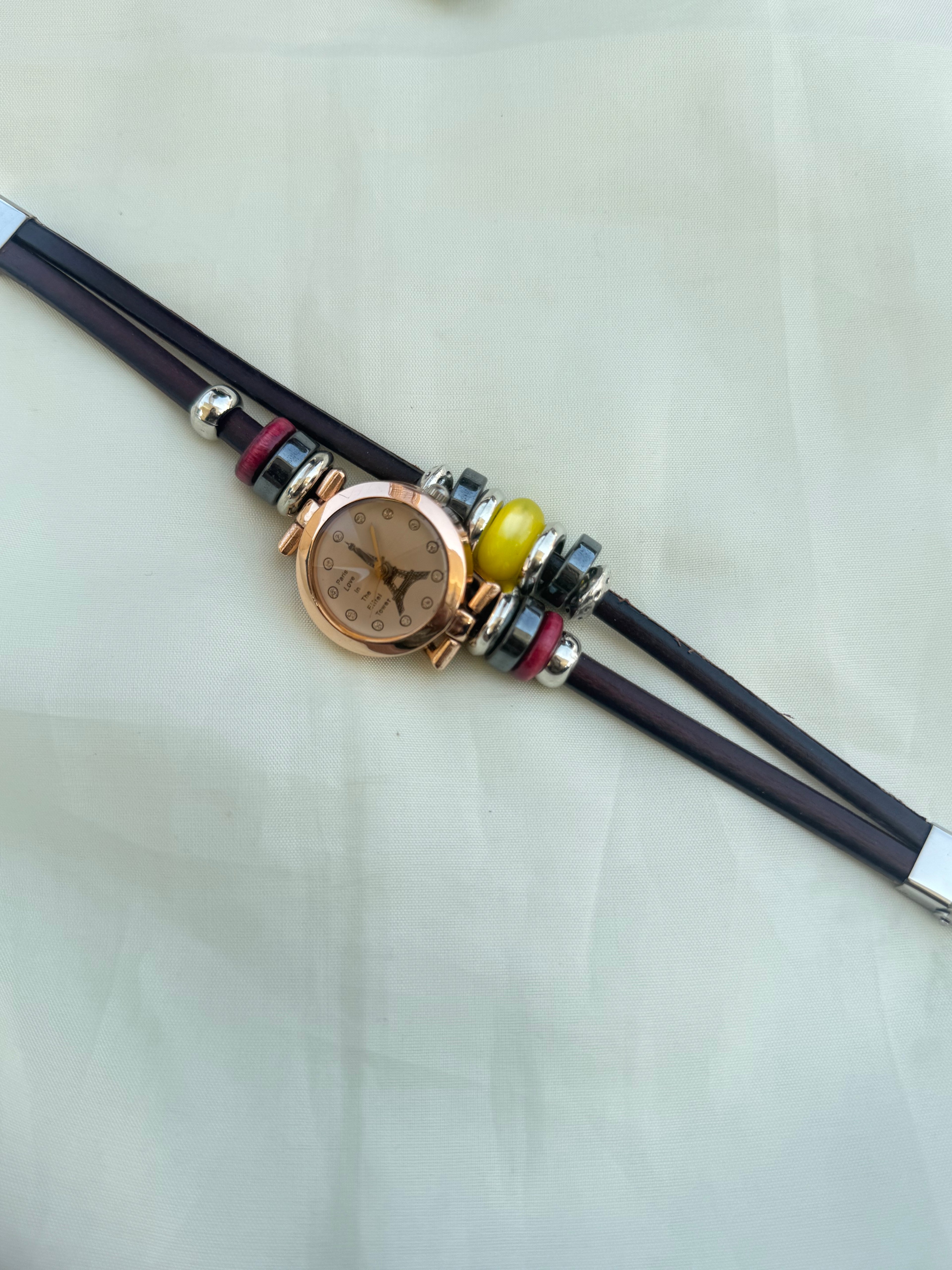 Small Eiffel tower analogue bracelet watches wt002