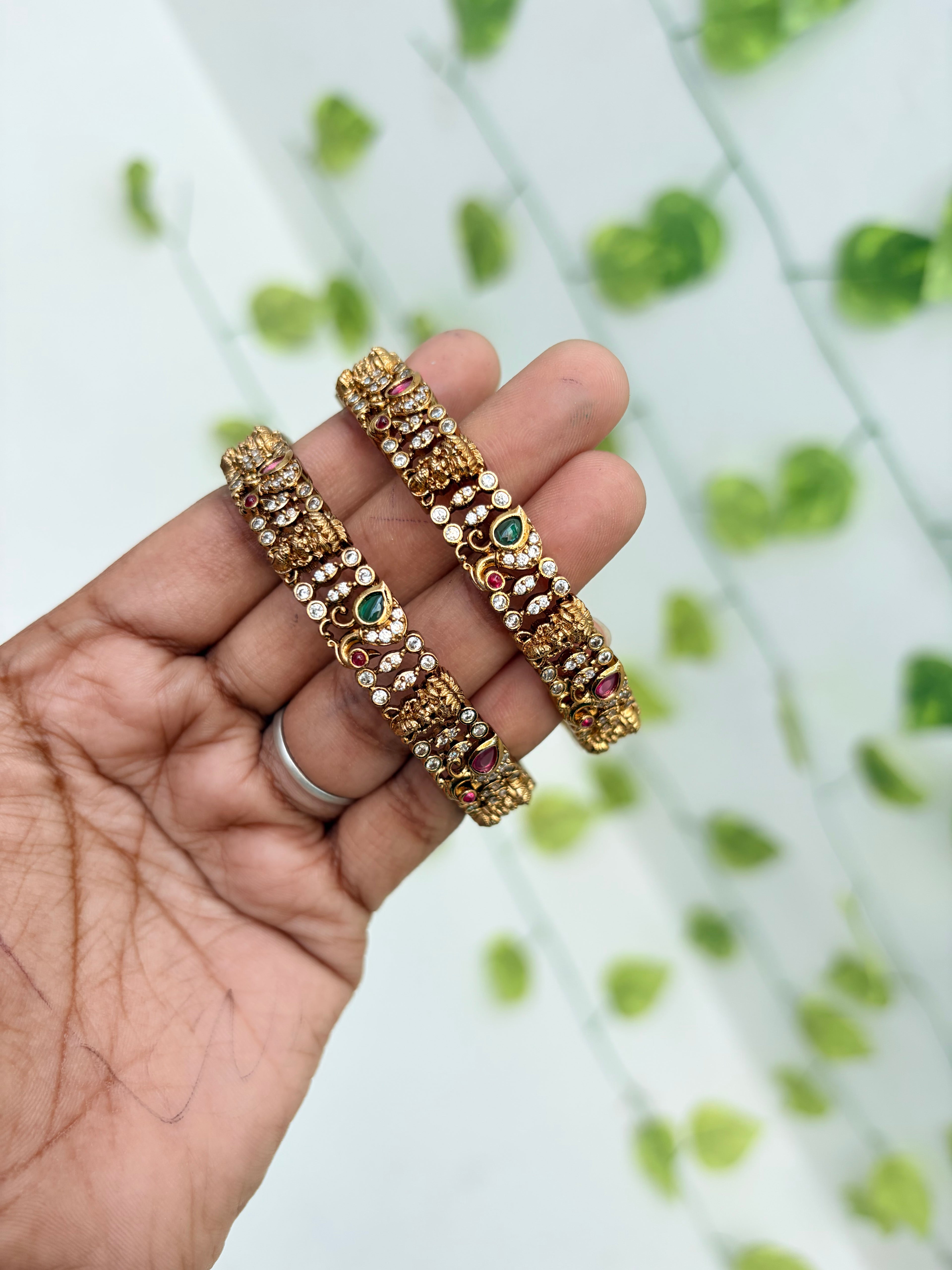 Multi stone duck lakshmi devi bangles sb661