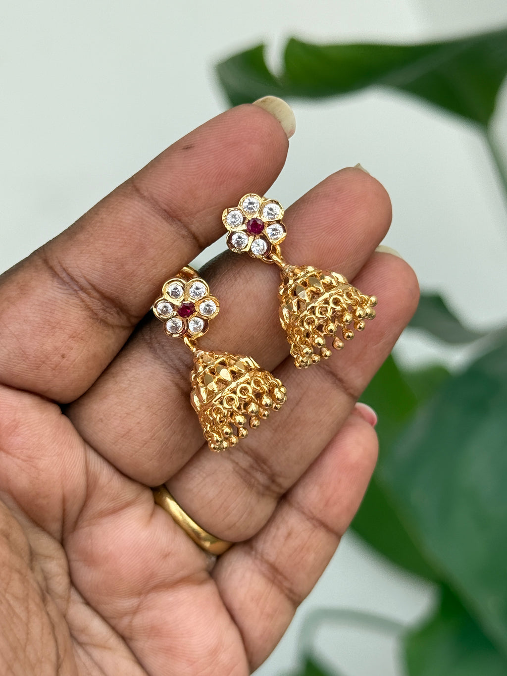 Ph098 panchaloham back screw small butta Earrings