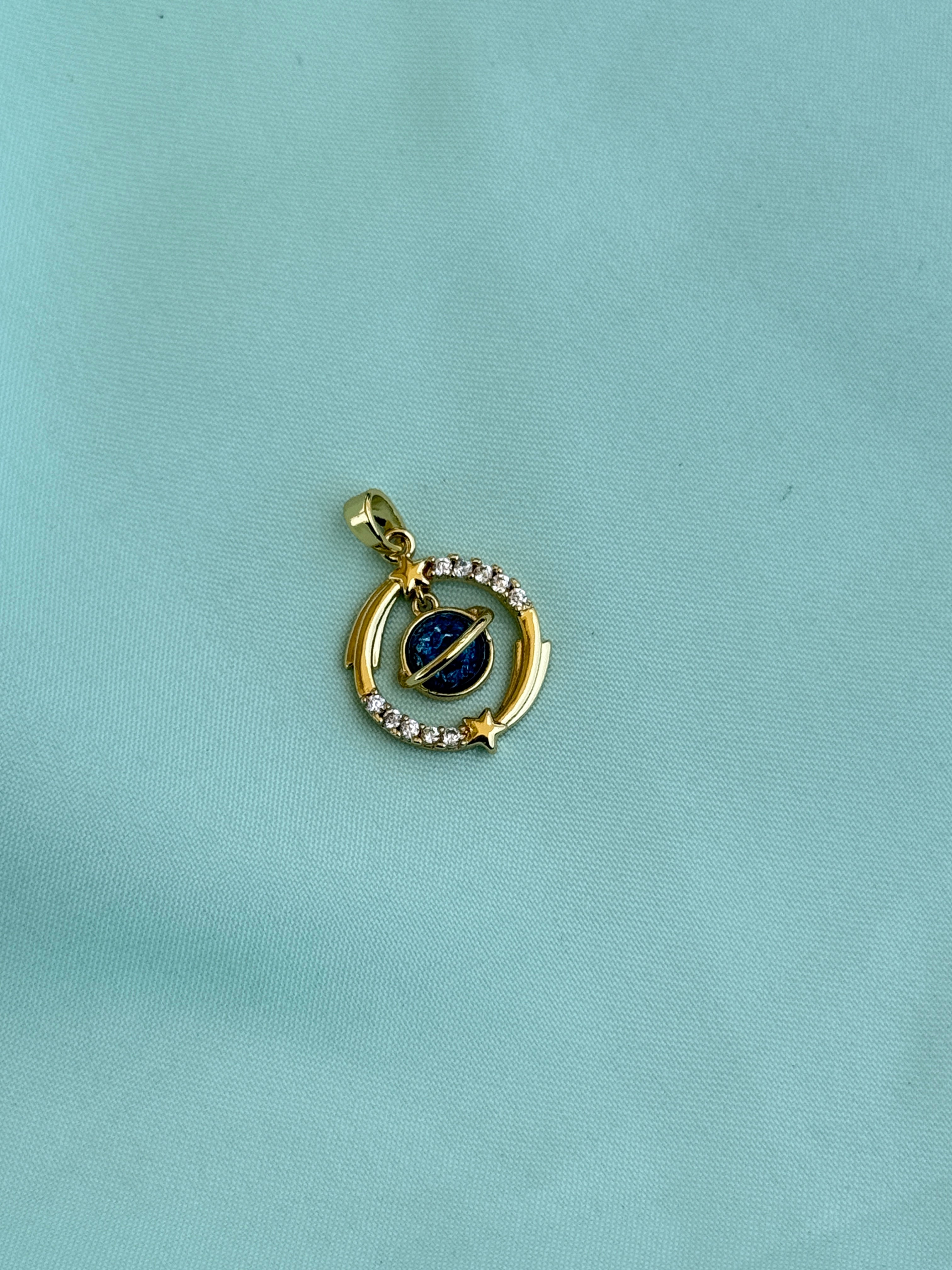 Al031 anti tarnish globe star charm (pendent)