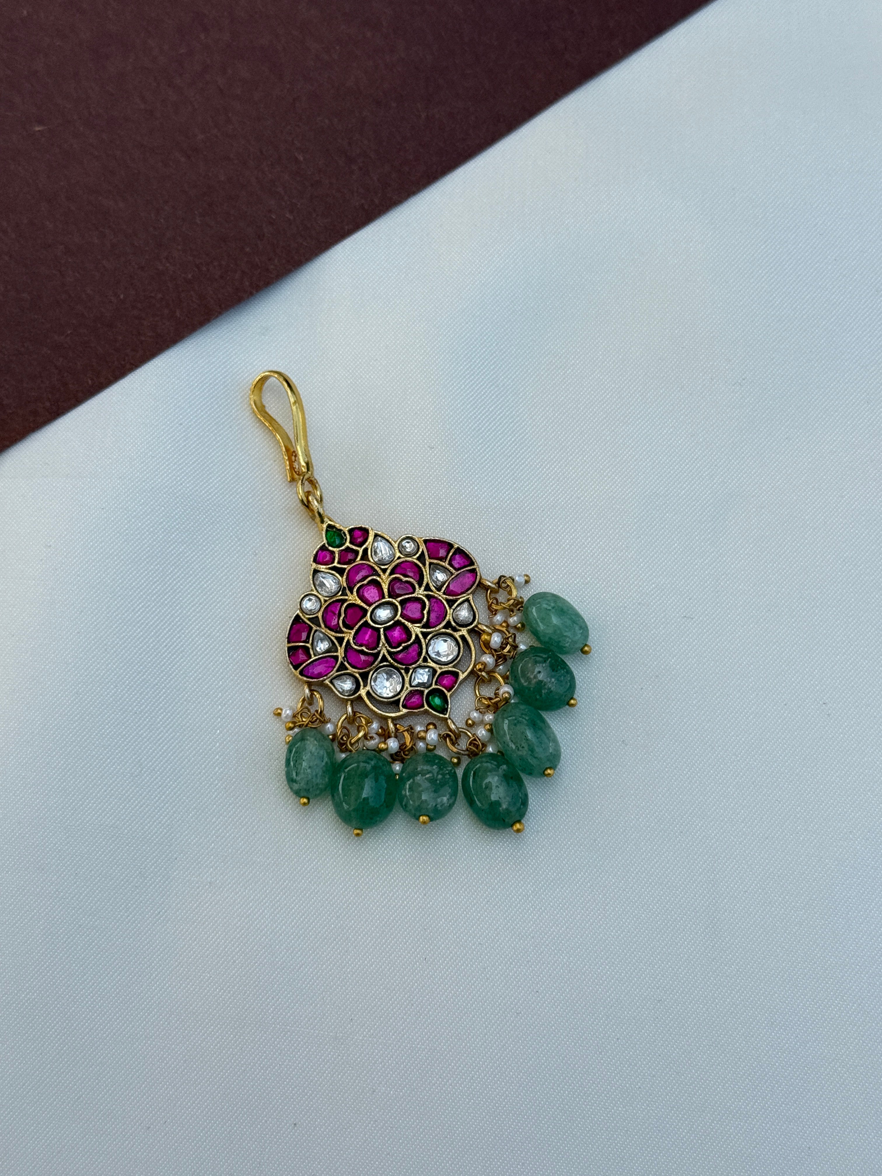 Tk708 jadau kundan tikka