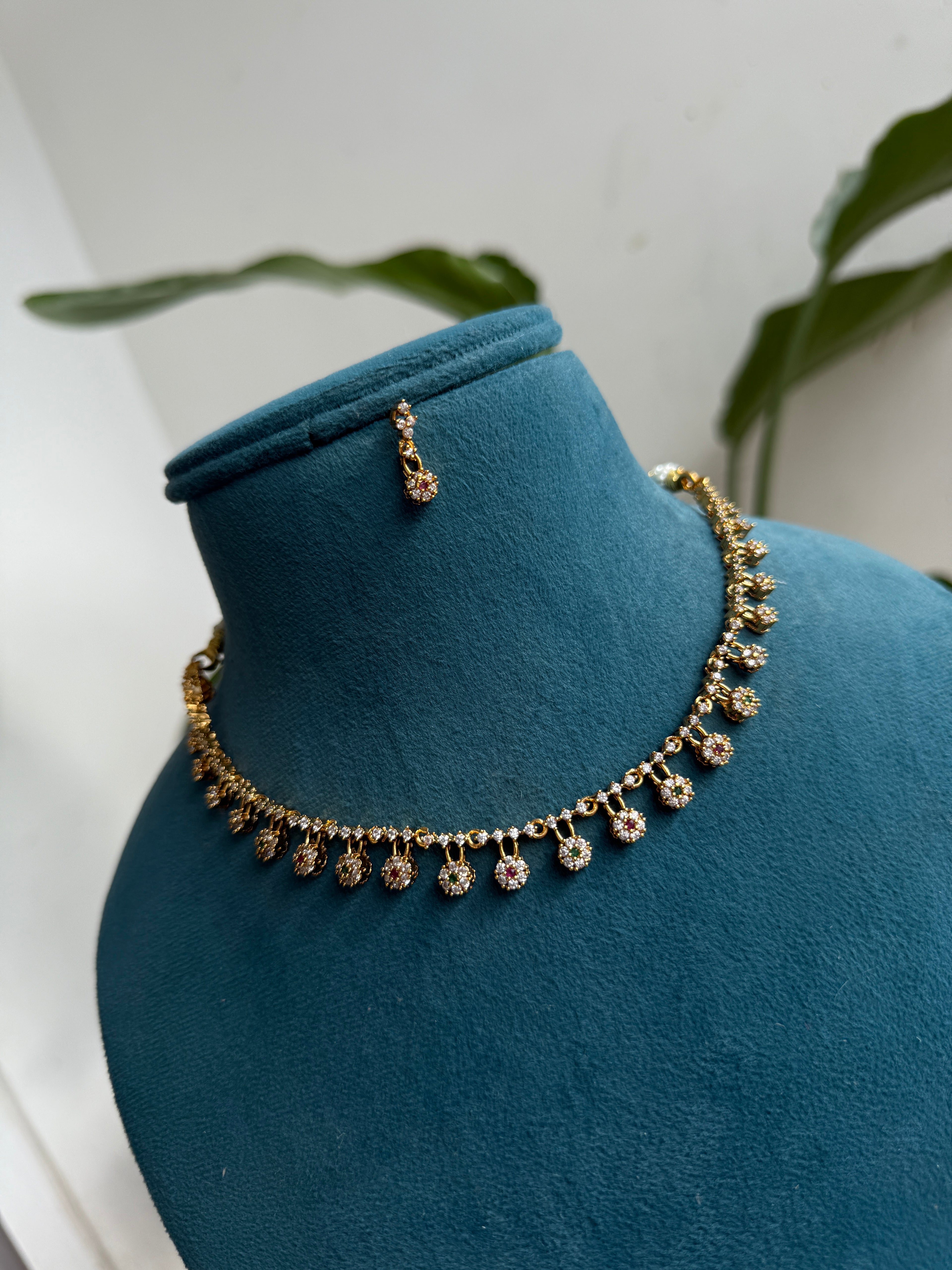 Ns470 multi cz stone neckset