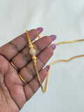 TC034 panchaloham polished gold ball thalichain