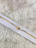 Br1606 Black Beads bracelet with gold ball BR509