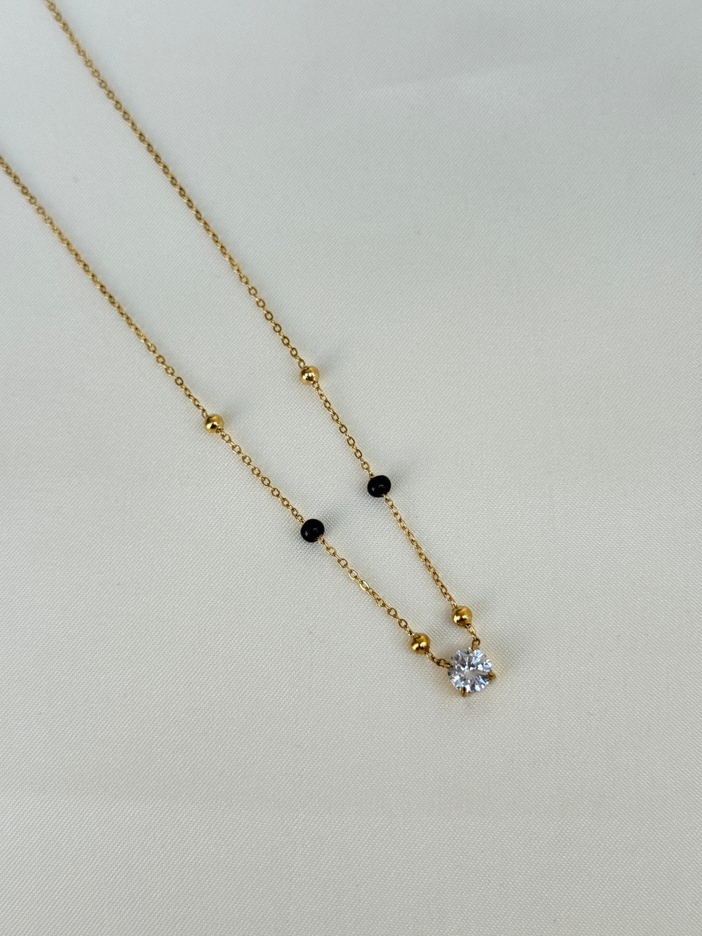 Bb009 anti-tarnish single line short simple blackbeads(color won't fade)