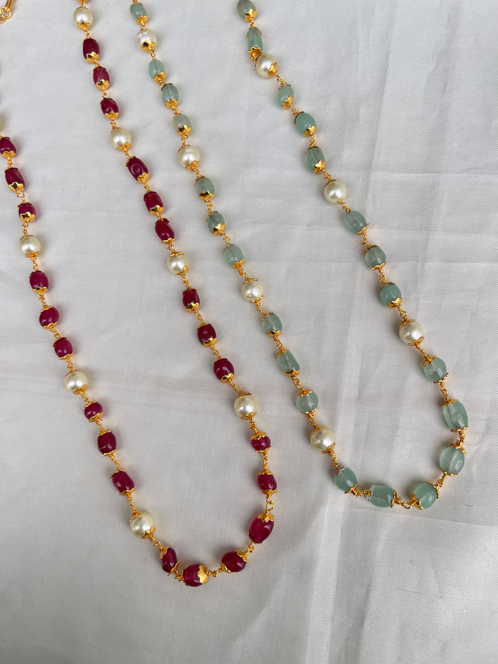 22 inches beads pearl chain